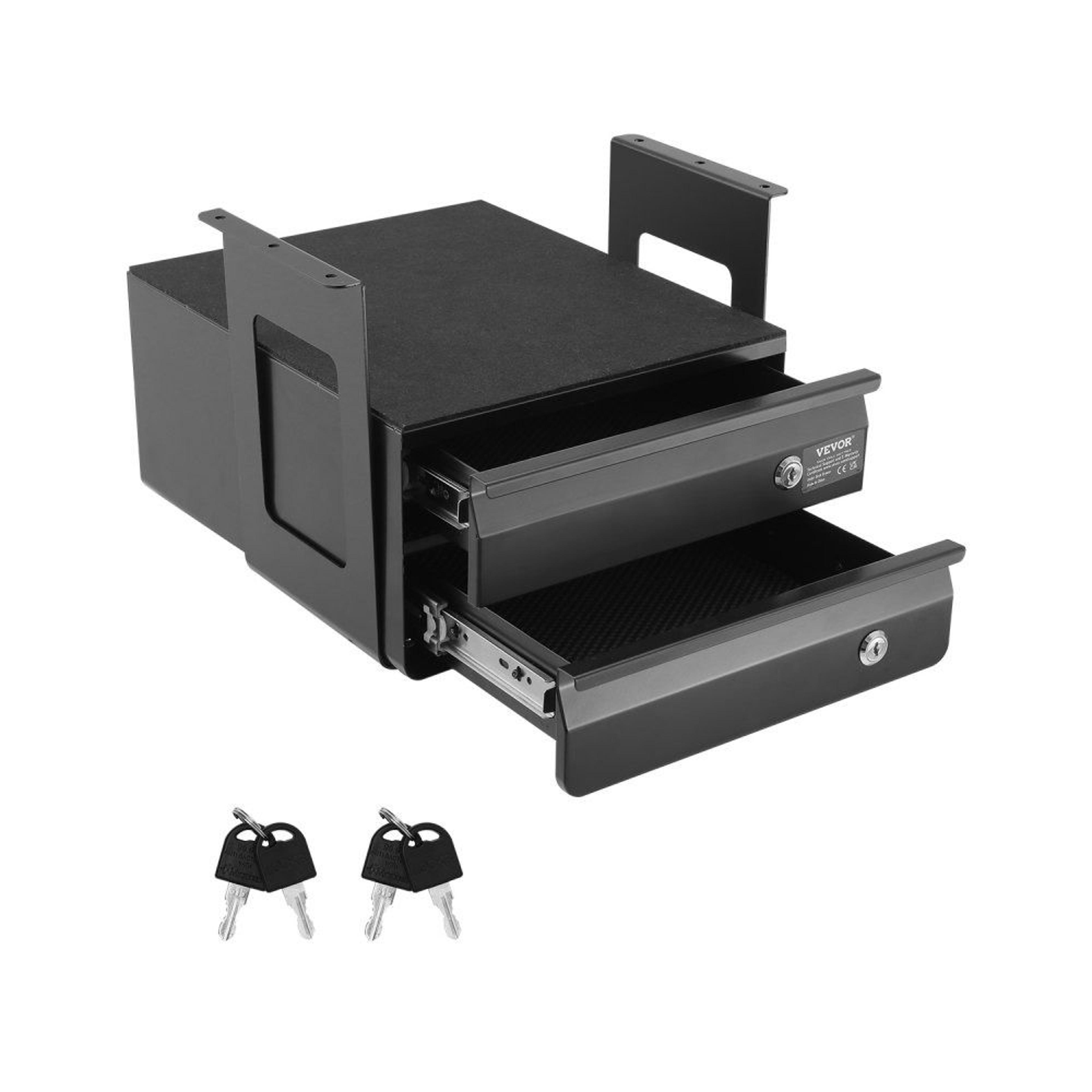 lockable under desk drawer organizer slide out hidden desktop storage