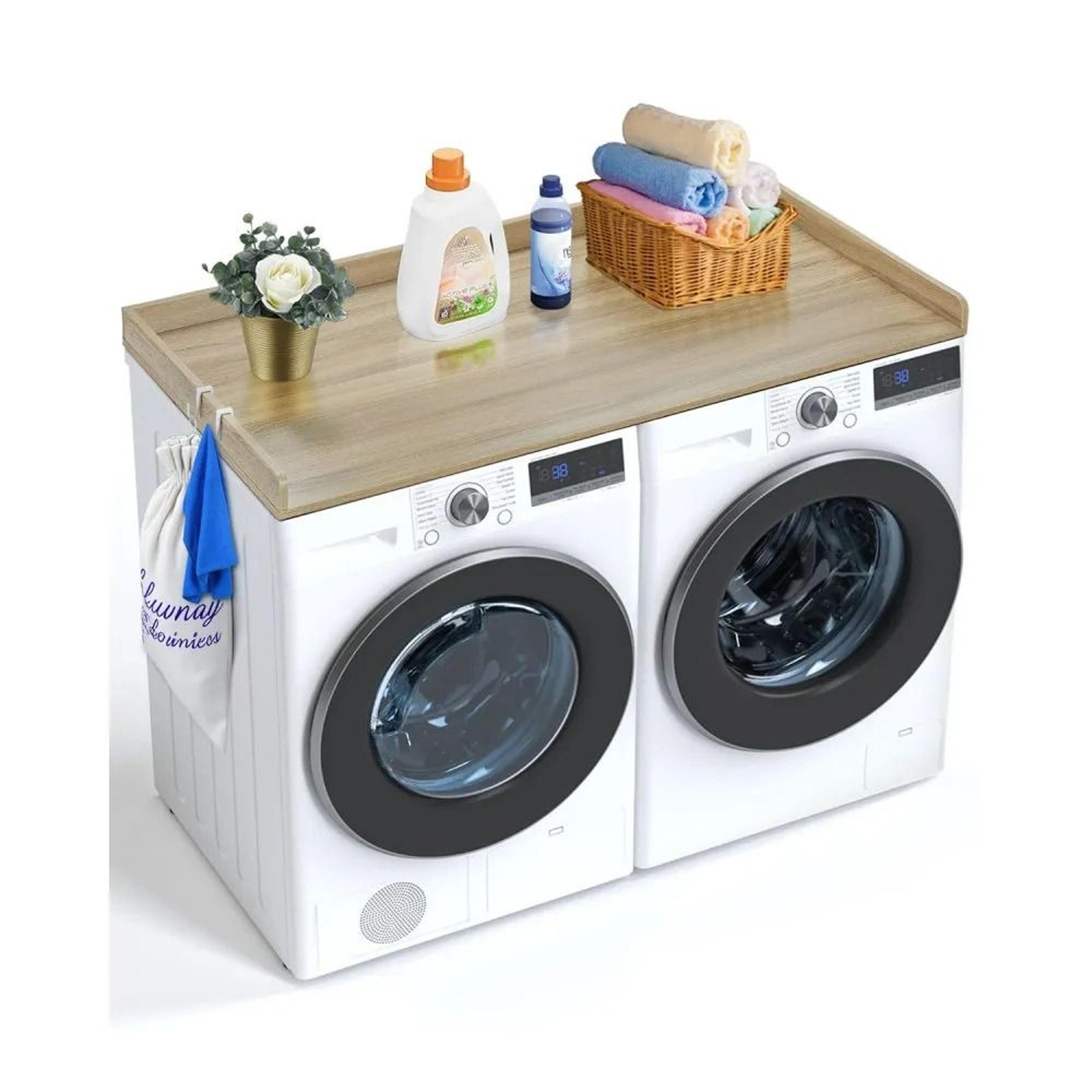 washer dryer countertop 54 x 27 wooden laundry room topper with storage space