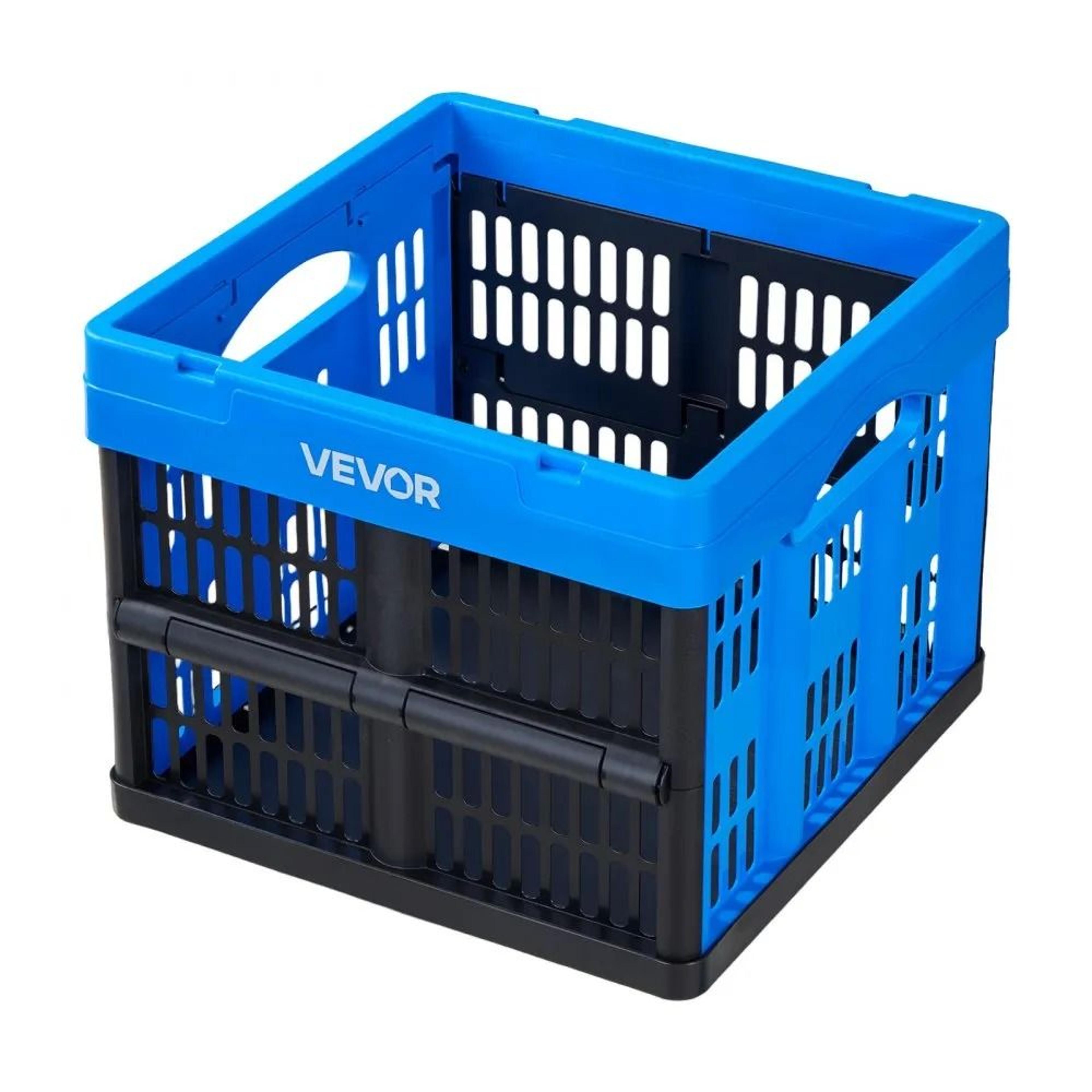 25L Collapsible Storage Bins 3 Pack Stackable Folding Storage Crates With Handles 7