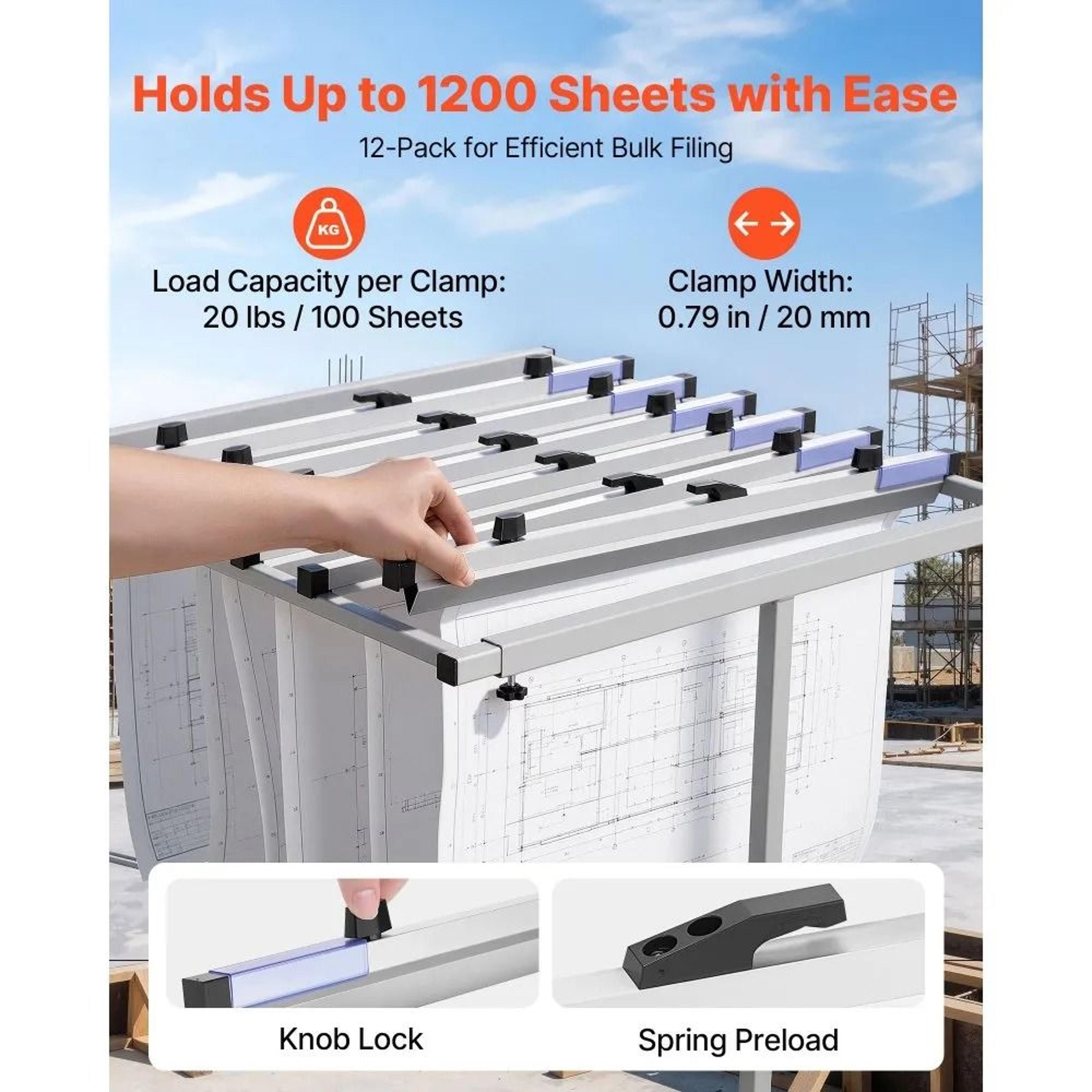 24 Inch Blueprint Clamps Heavy Duty Blueprint Hanging Clips Pack Of 12 2