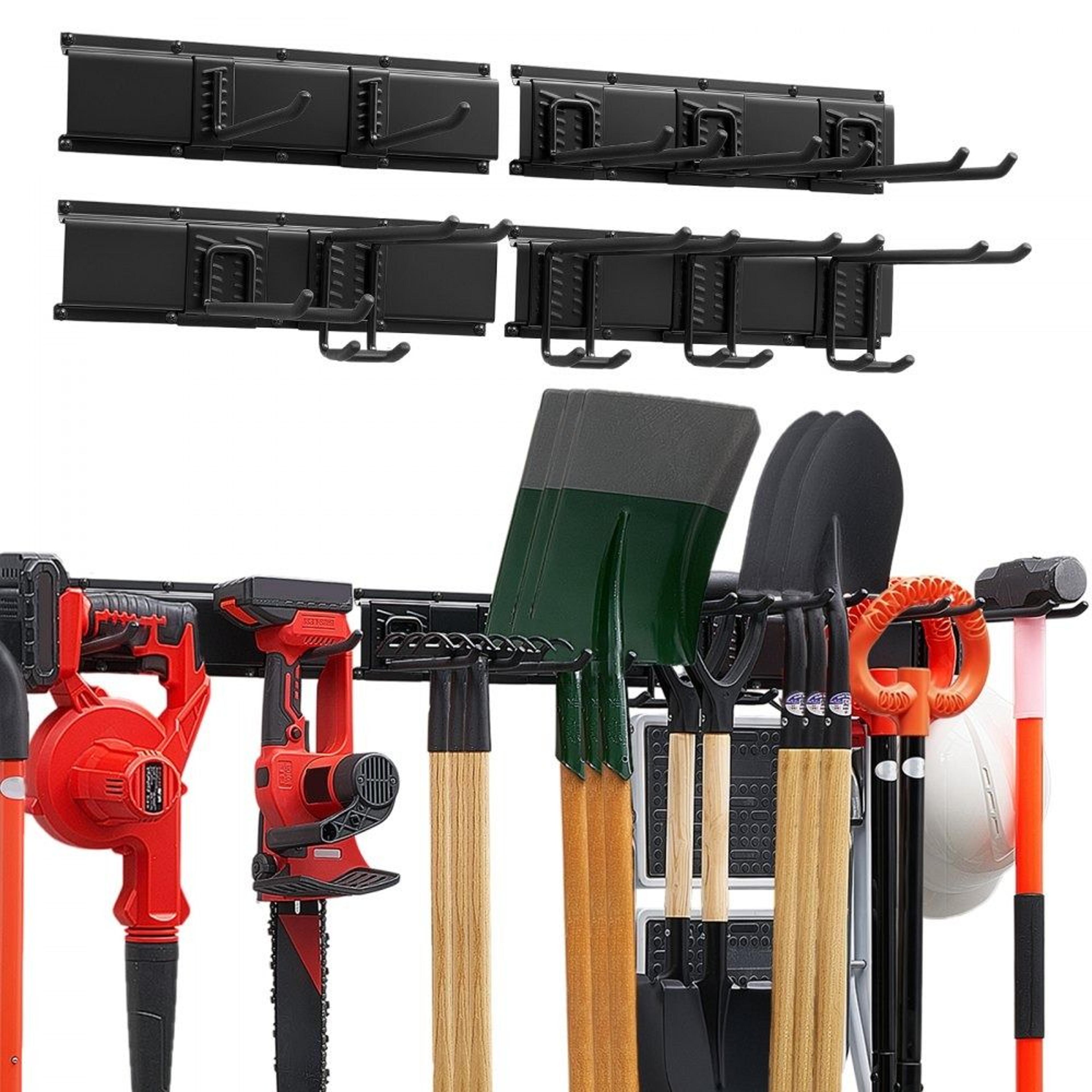66 inch heavy duty garage tool organizer wall mount tool rack with 10 hooks