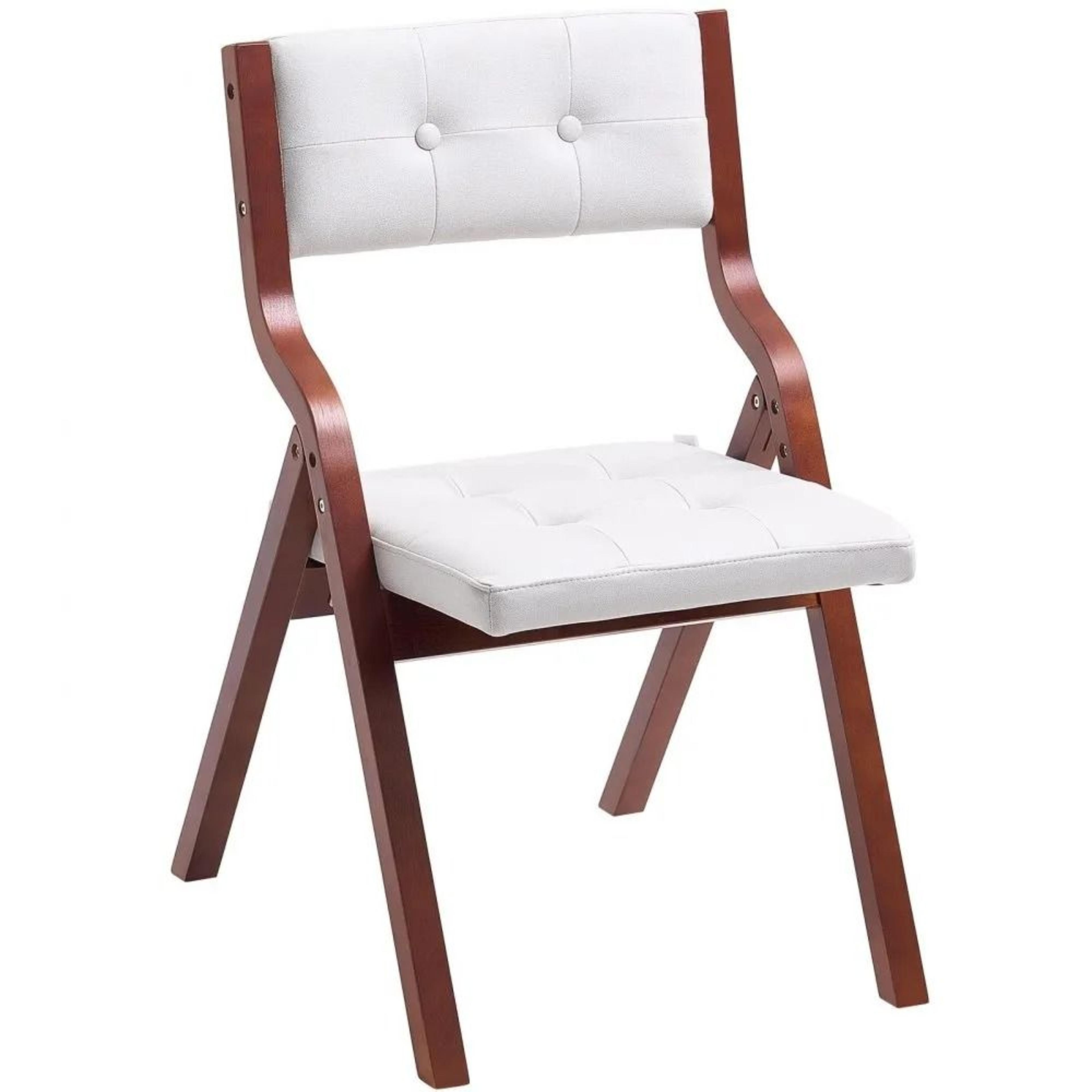 Wooden Folding Chairs With Cushion Set Of 2 Padded Foldable Dining Chairs 7