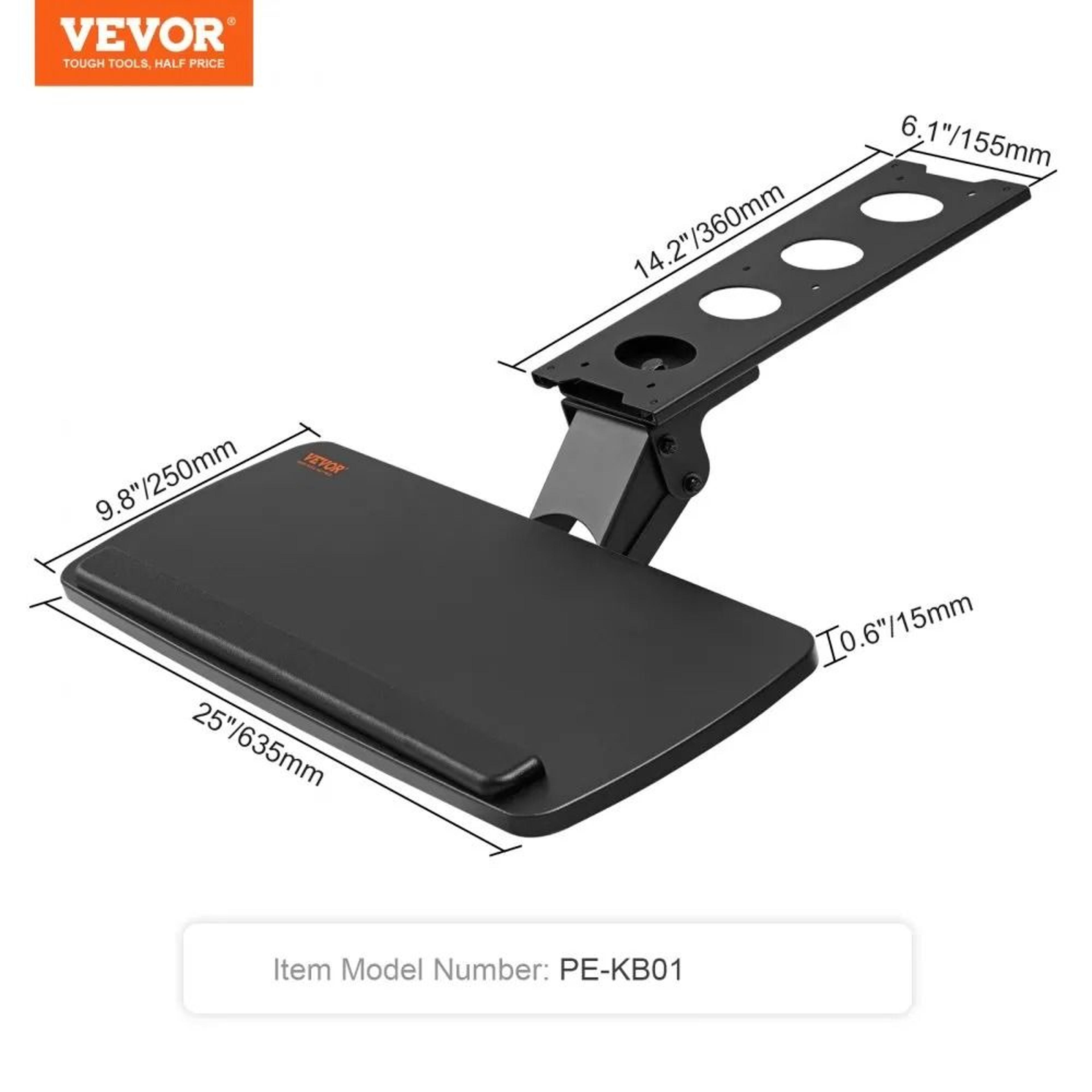Adjustable Under Desk Keyboard Tray With Ergonomic Slide Out Design 7