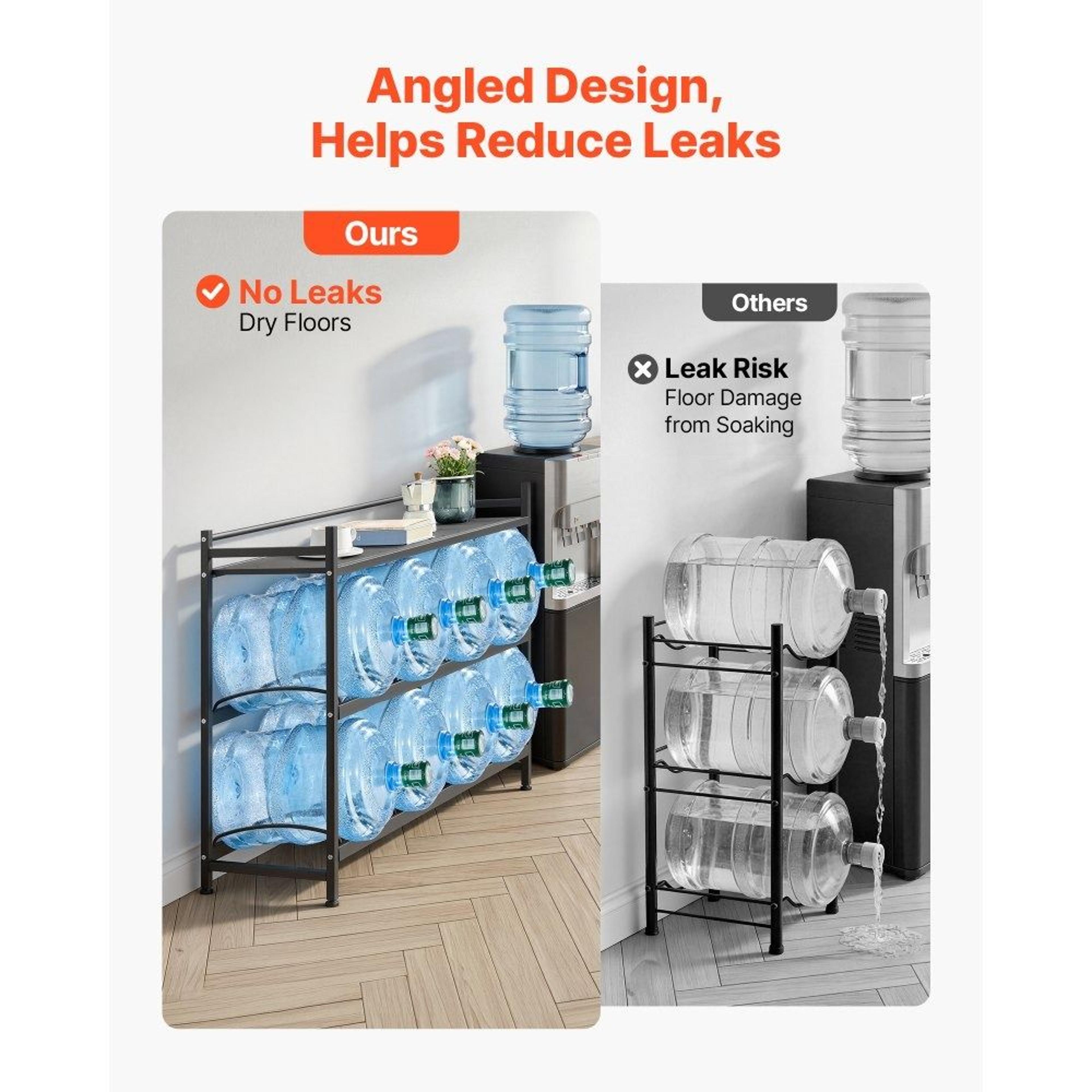 Water Jug Holder 8 Bottle Rack With Storage Shelf Heavy Duty Stand 4