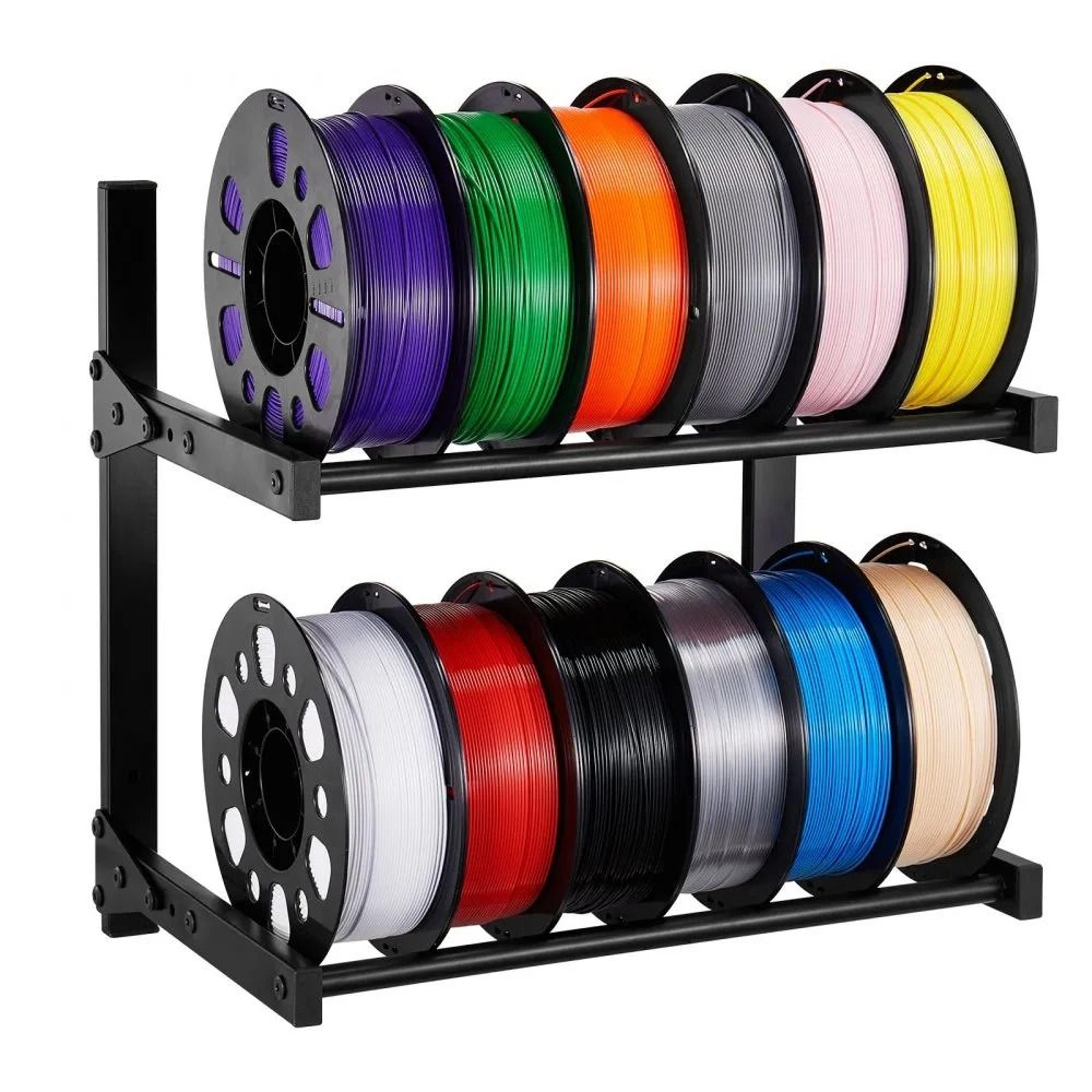 3d printer filament storage rack wall mount spool holder organizer