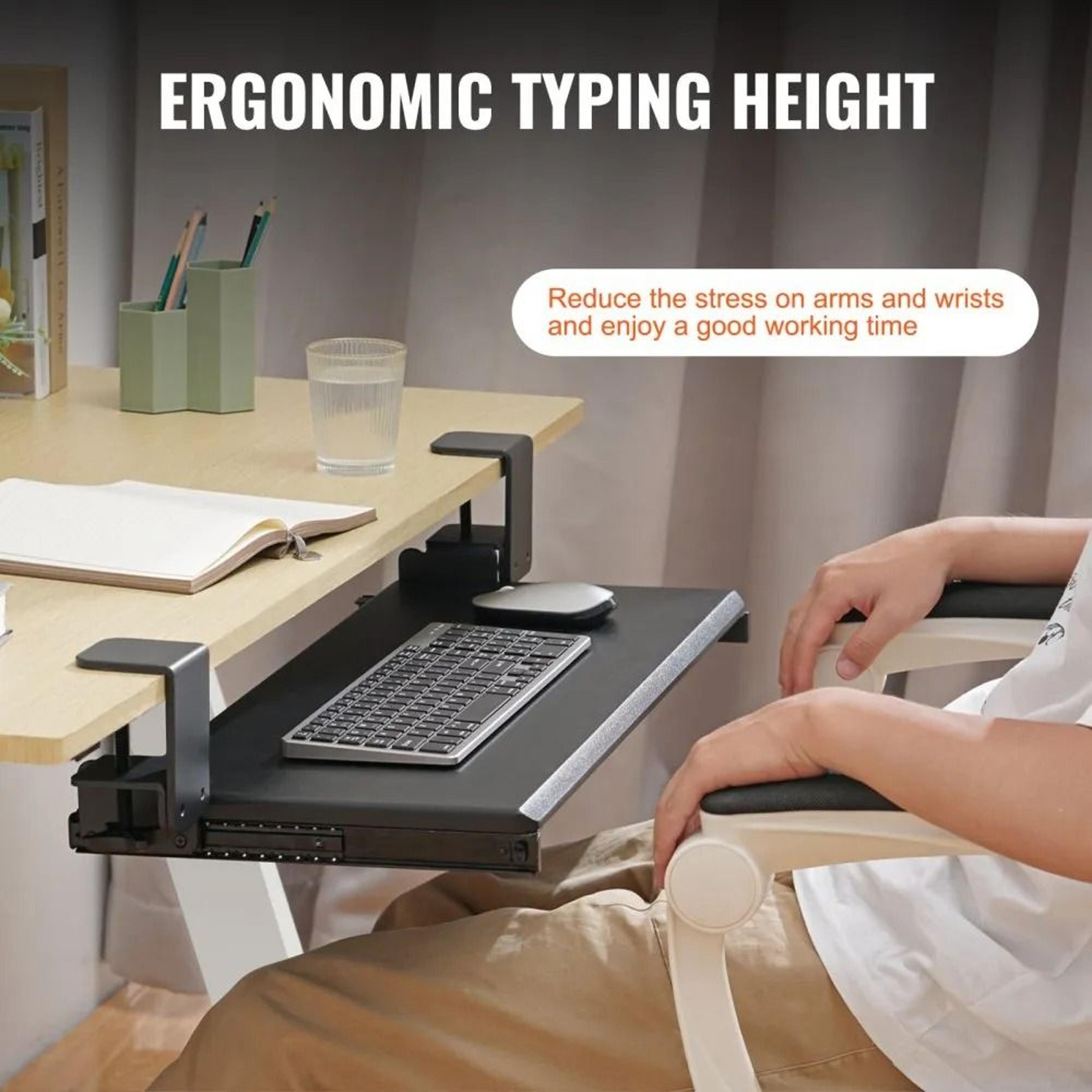 Clamp On Keyboard Tray Under Desk With Smooth Slide Out Design 3