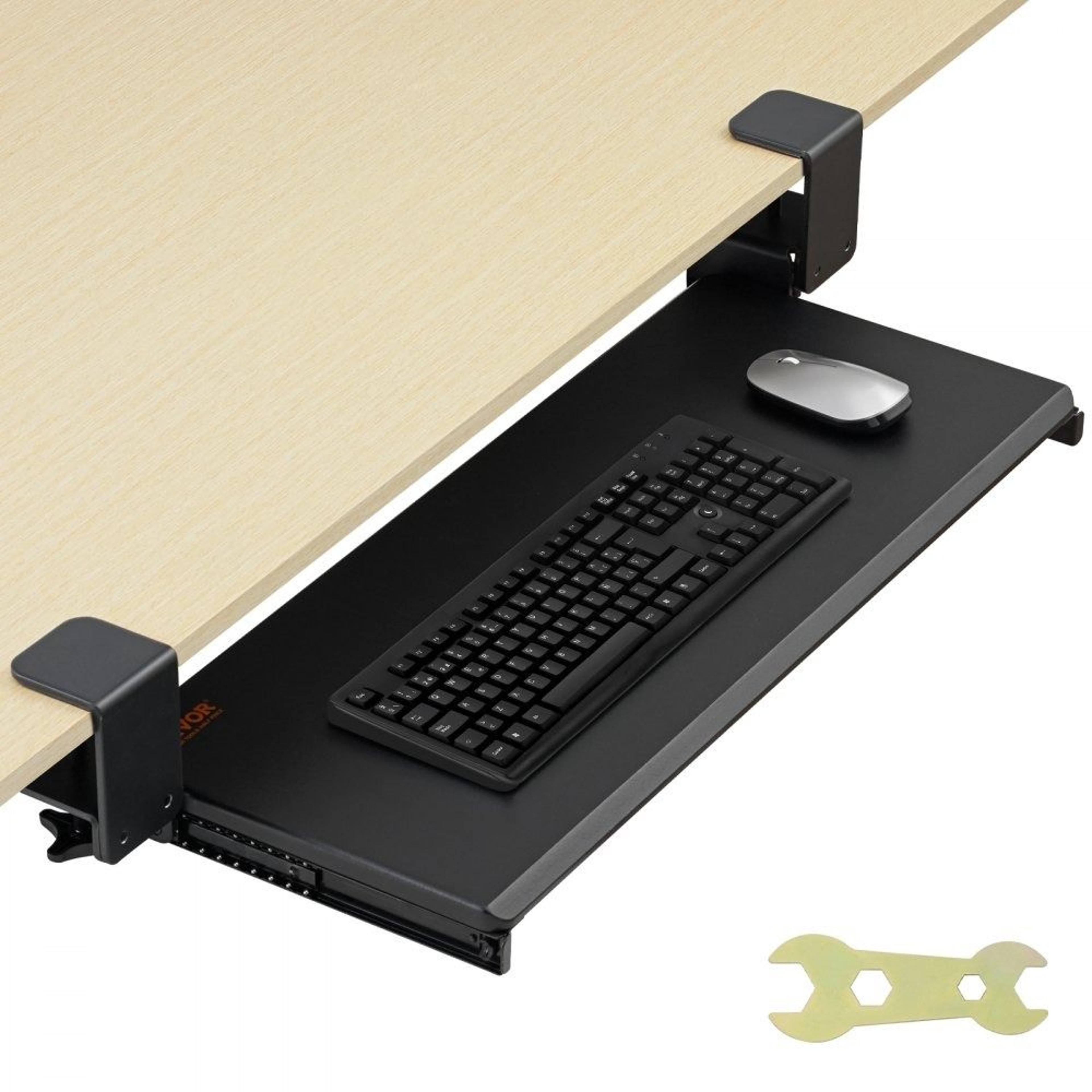 Clamp On Keyboard Tray Under Desk With Smooth Slide Out Design 7