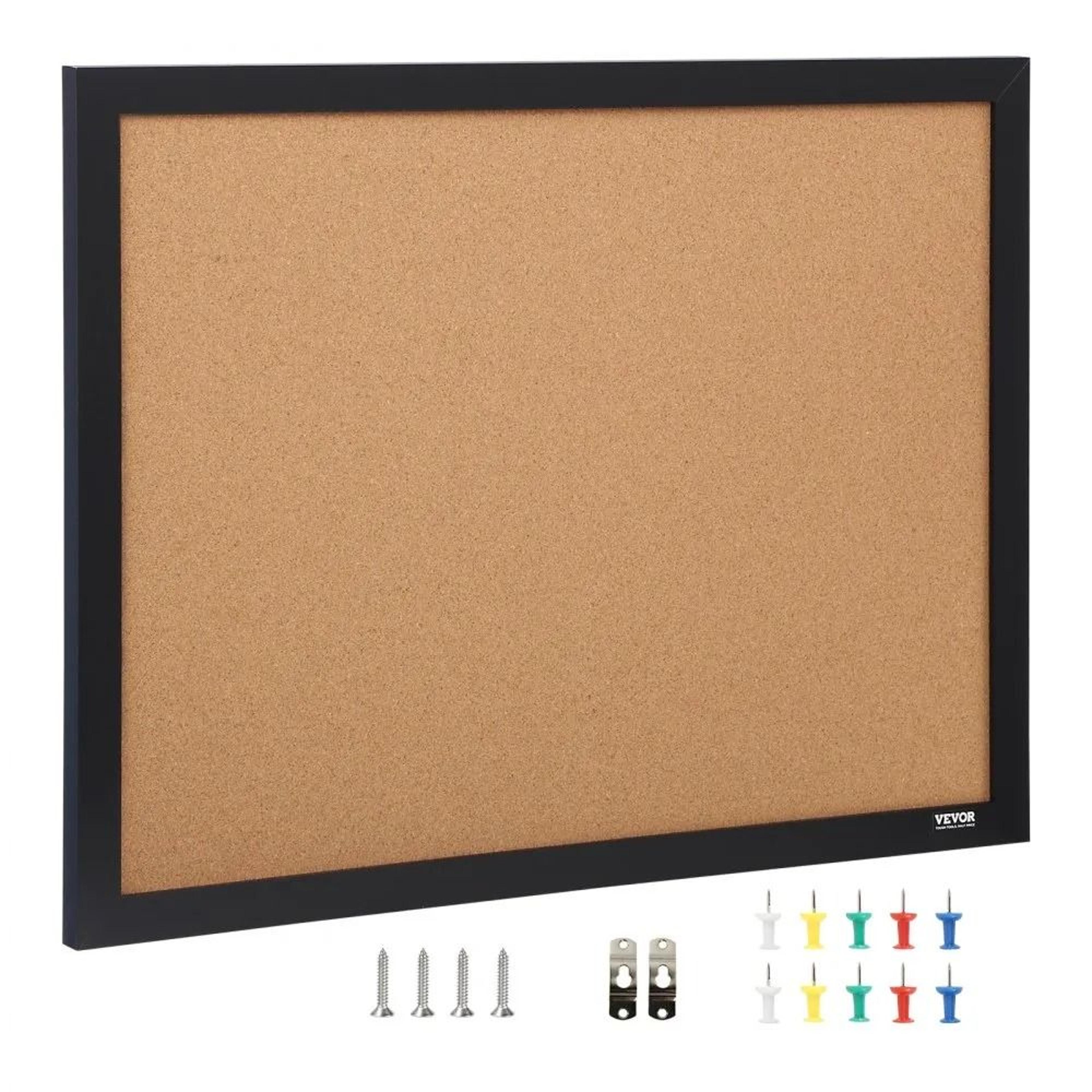 36x24 Inch Cork Board Bulletin Board With MDF Frame For Office Home School 7