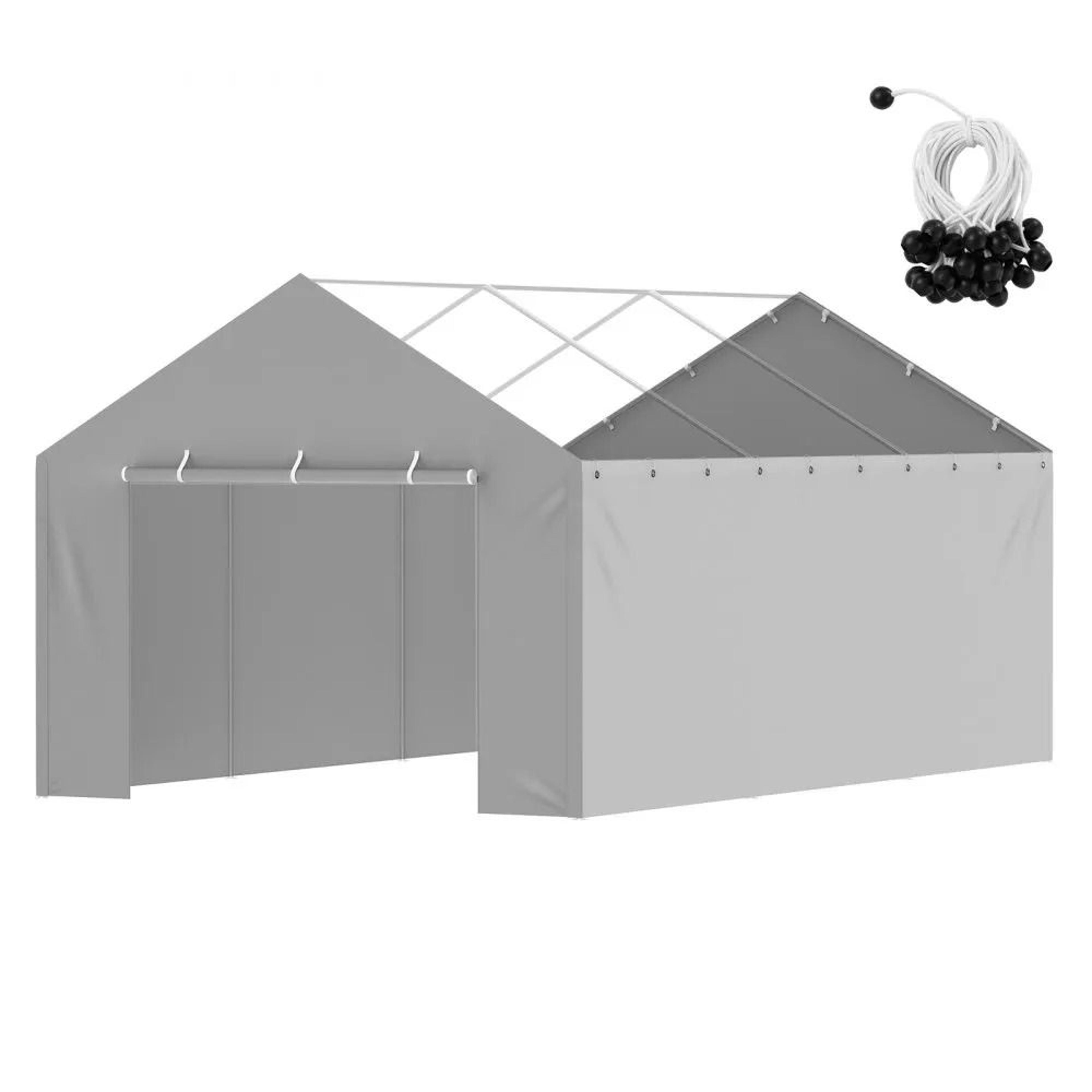 12x20 carport replacement canopy cover waterproof side wall shelter