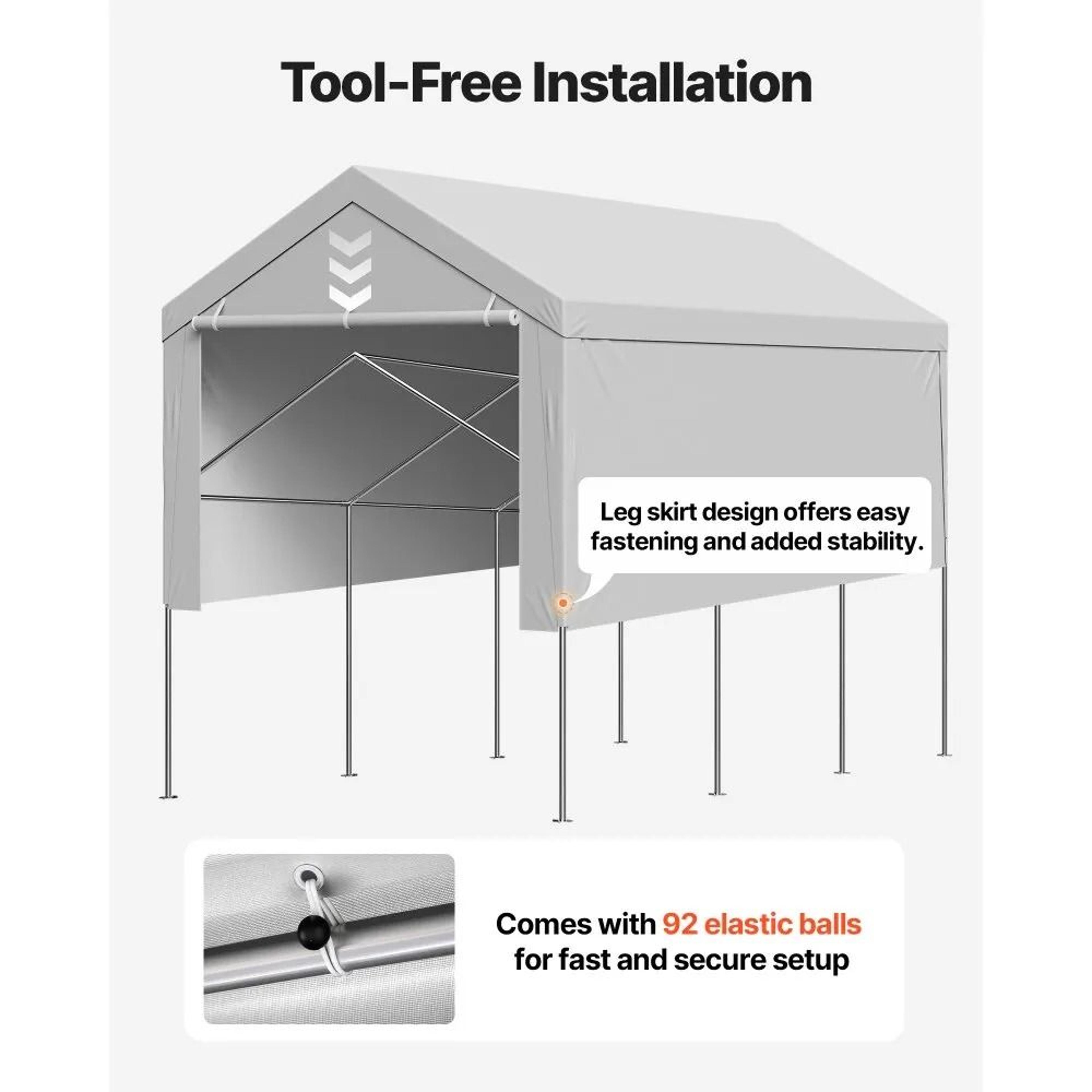 13 X 20 Ft Carport Replacement Canopy Cover Waterproof Outdoor Shelter Tarp 7