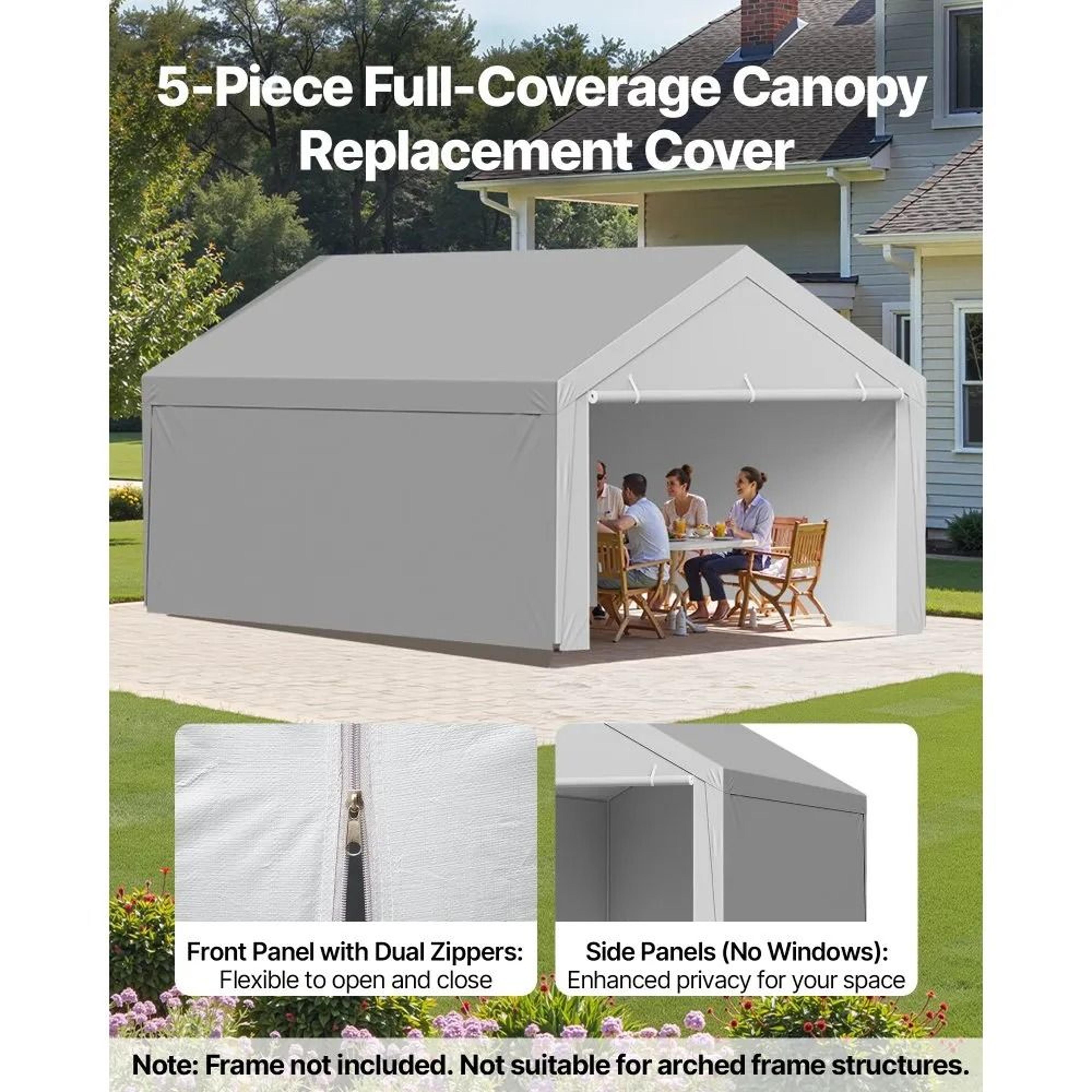 13 X 20 Ft Carport Replacement Canopy Cover Waterproof Outdoor Shelter Tarp 5