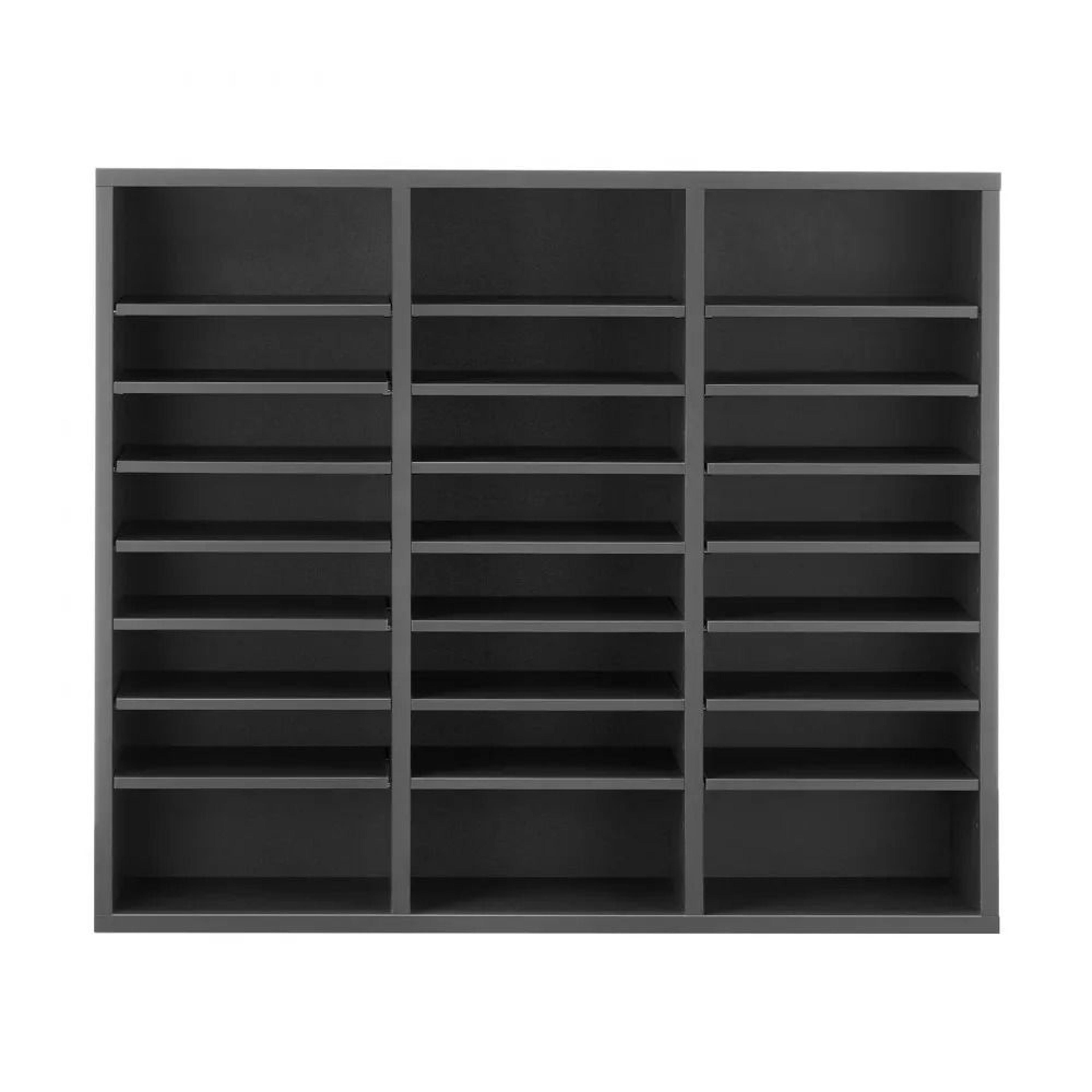 Wooden Literature Organizer 24 Compartments Adjustable Office File Sorter 8
