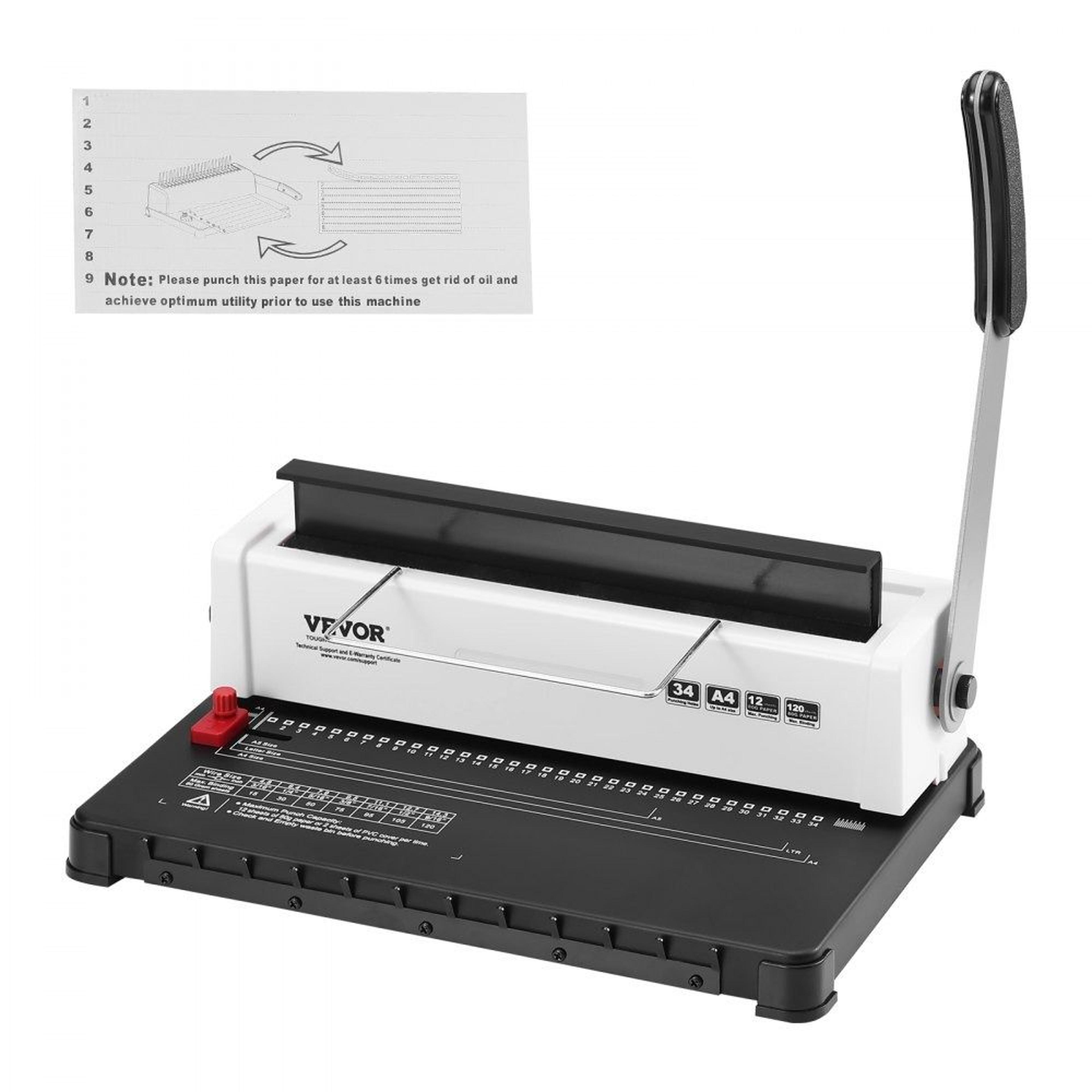 coil binding machine manual book maker 120 sheets with punch binder