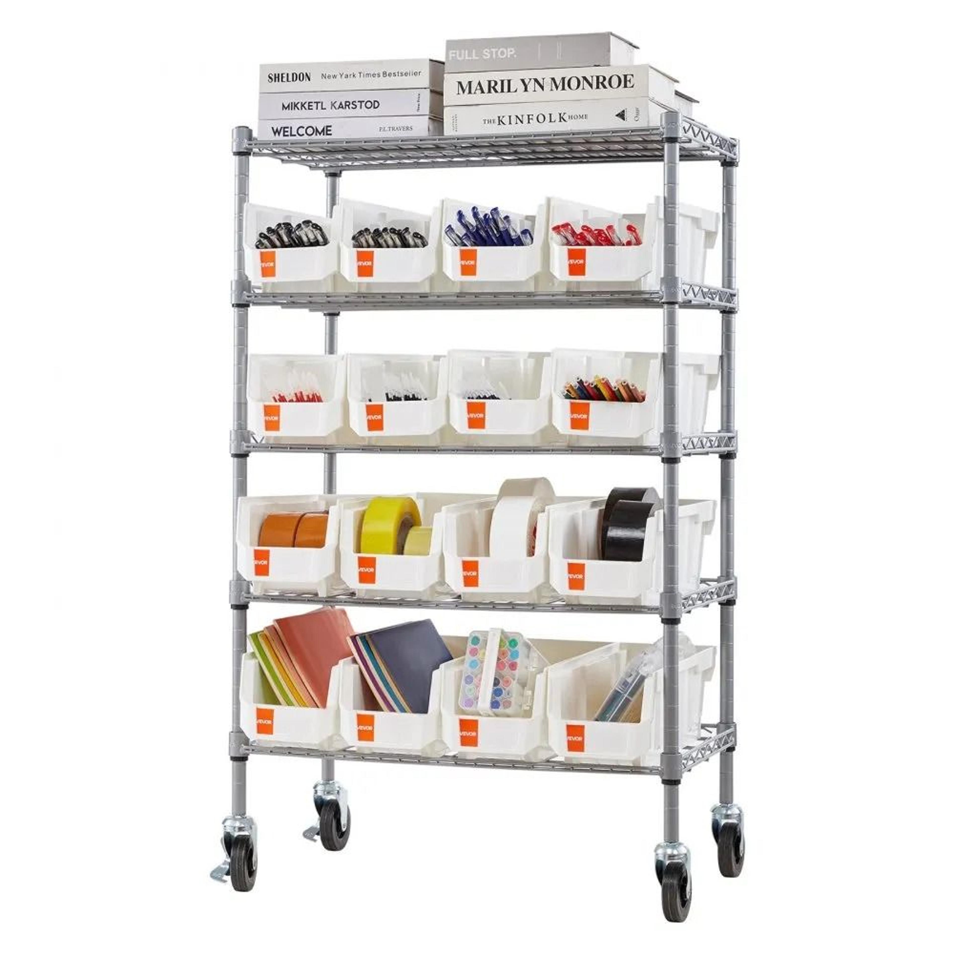 garden tool organizer rack with wheels 10 slot yard tool storage stand