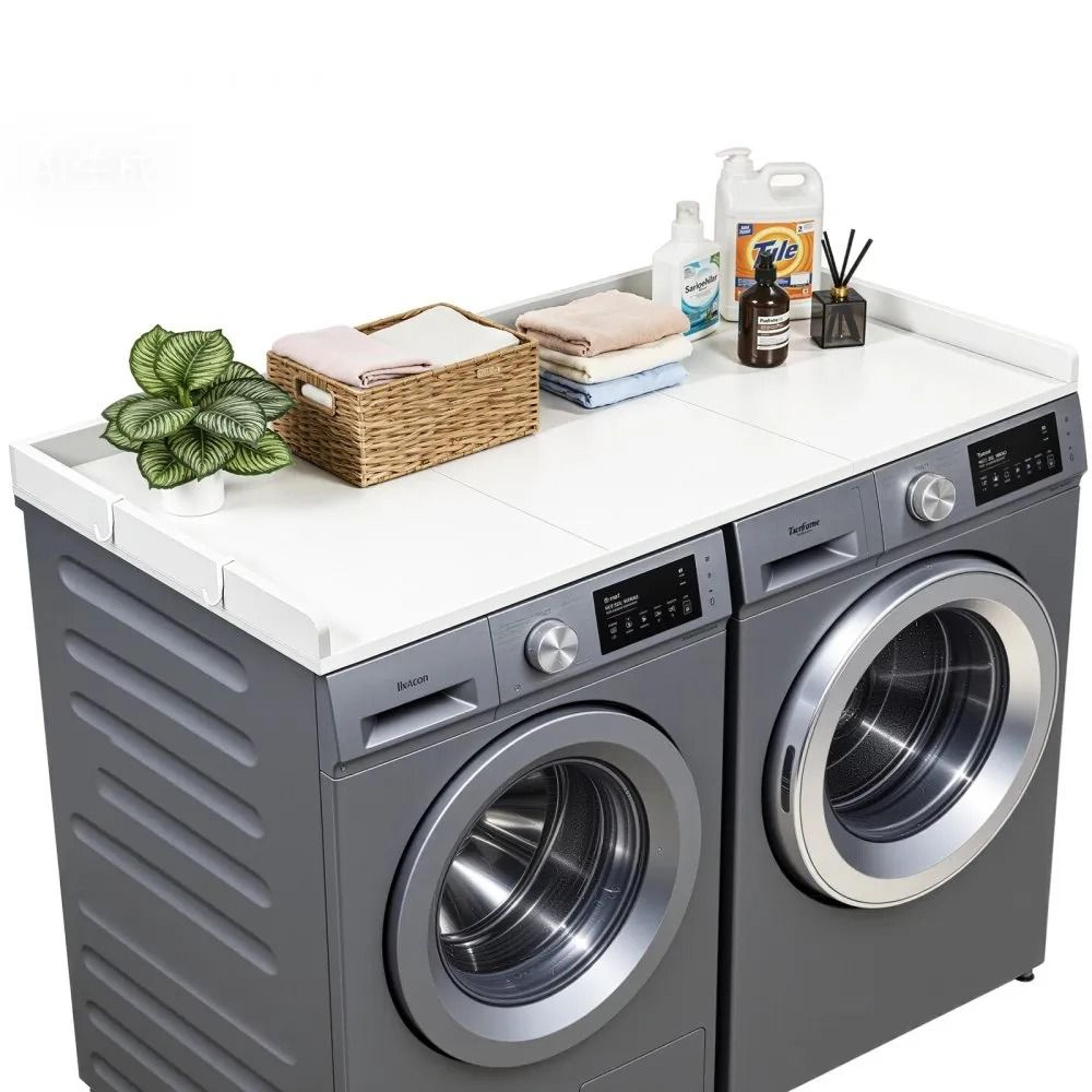 washer dryer countertop 54 inch wooden laundry topper storage shelf