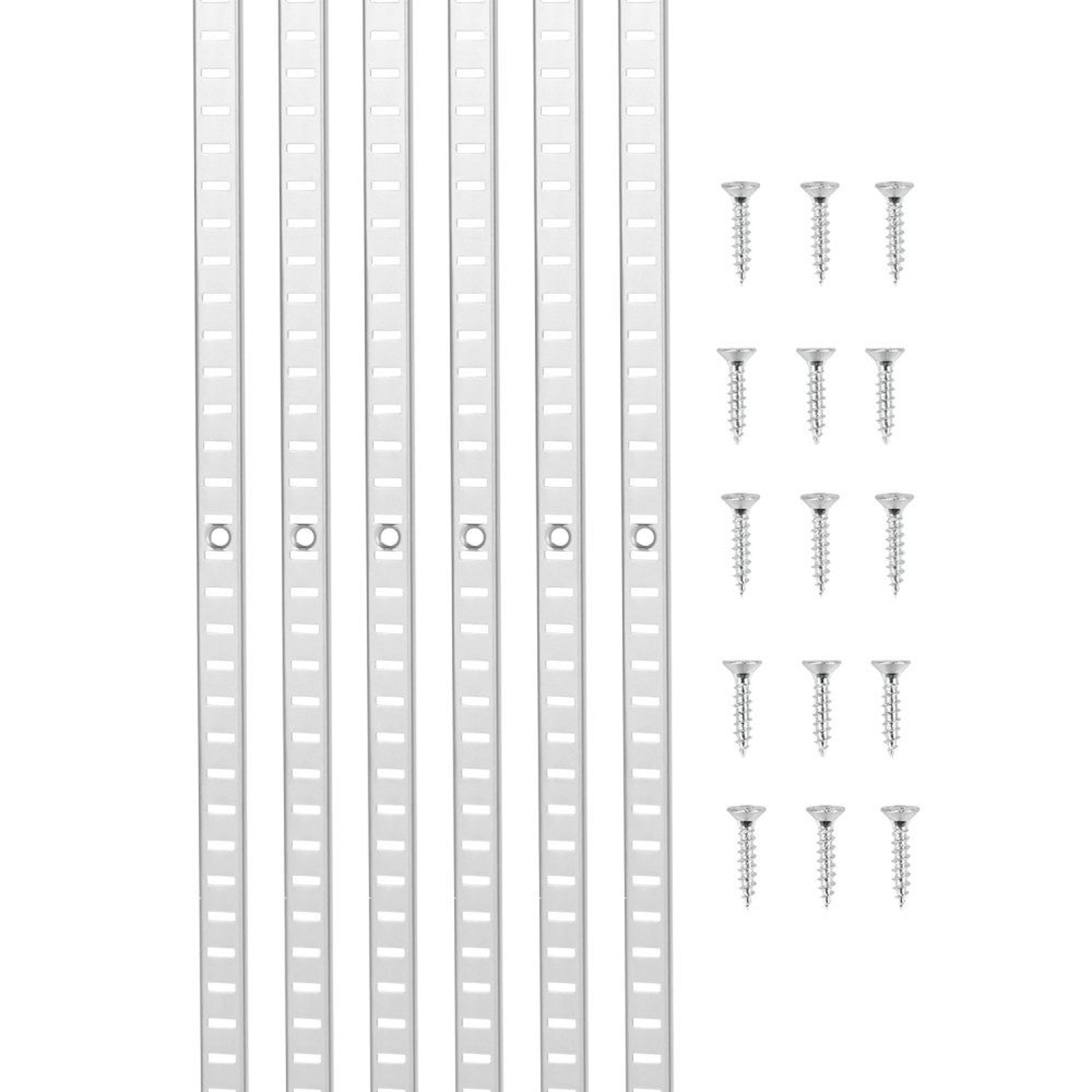 72.7 inch adjustable shelf track 20 pack steel shelf standards for closet organization