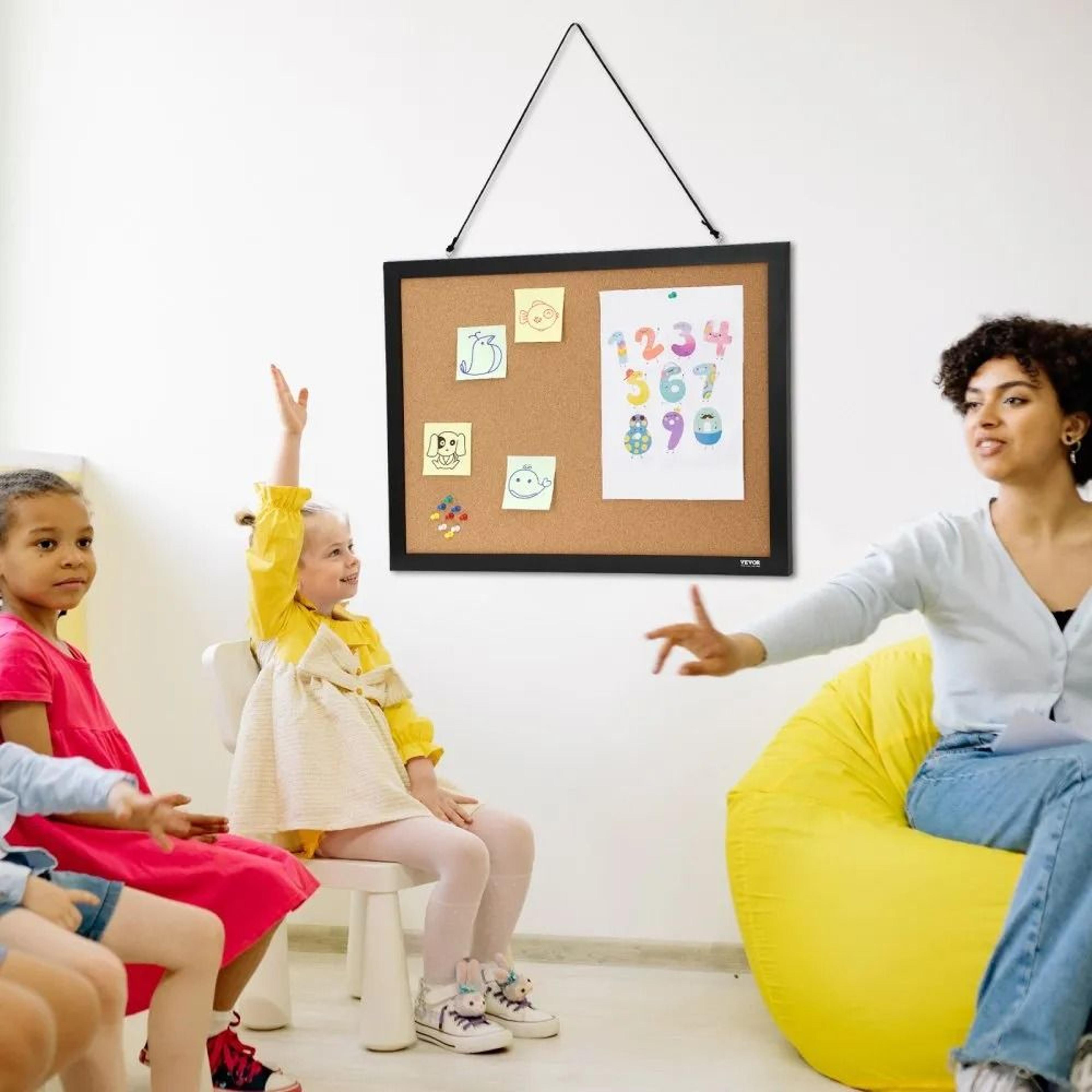 Cork Board 24 X 18 Inch Double Sided Bulletin Board With MDF Frame 1