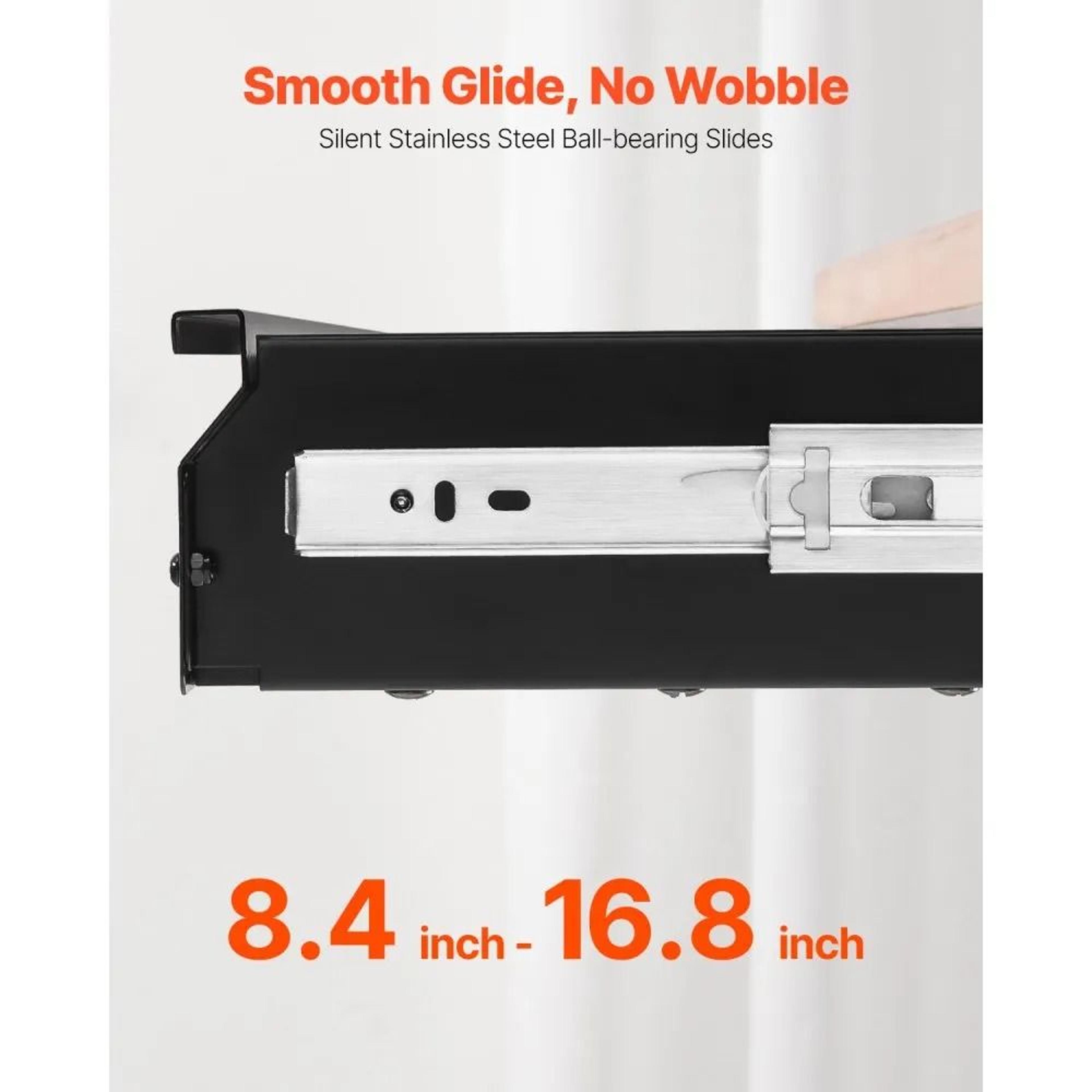 33 Inch Under Desk Drawer Organizer Slide Out Hidden Storage Drawer 2