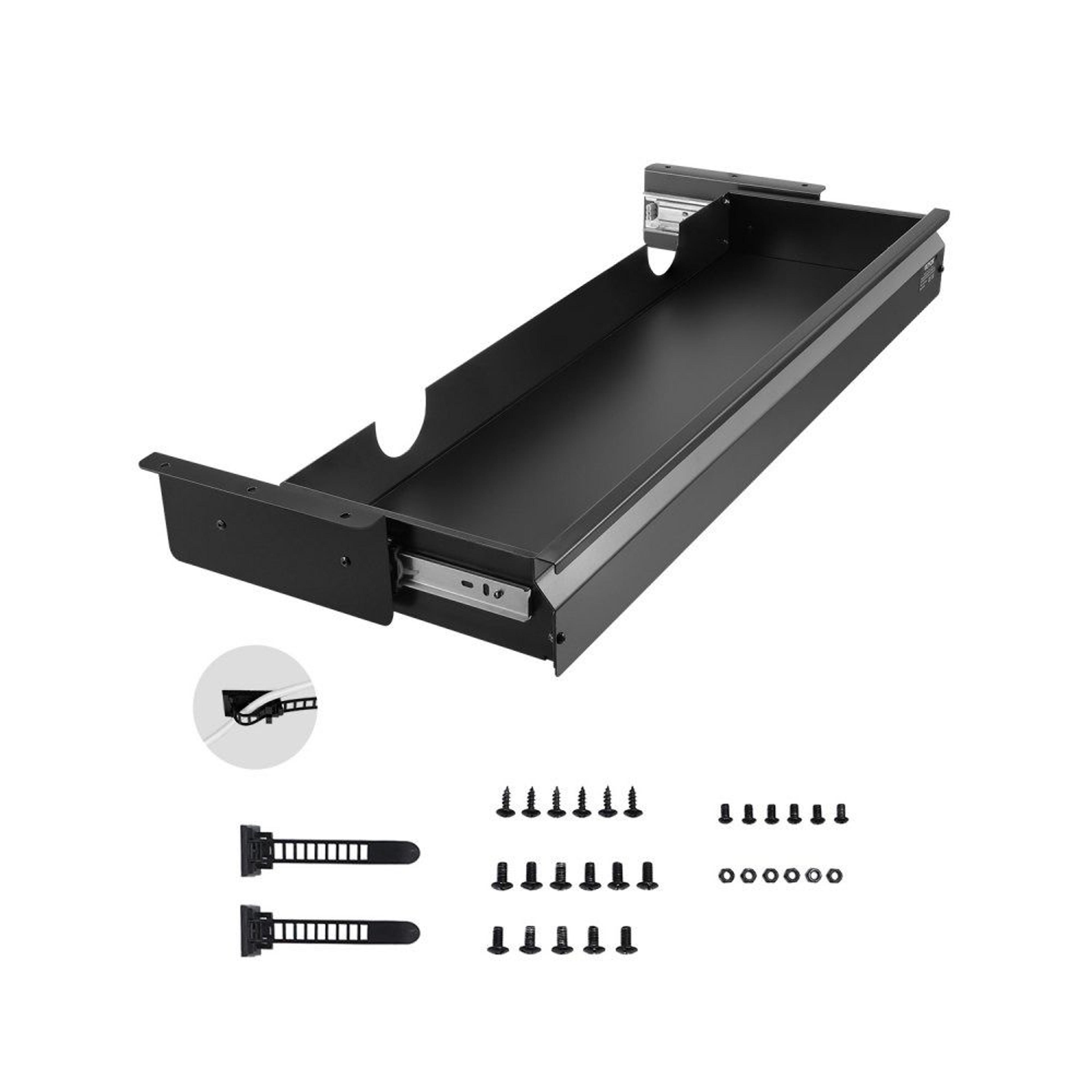 33 inch under desk drawer organizer slide out hidden storage drawer
