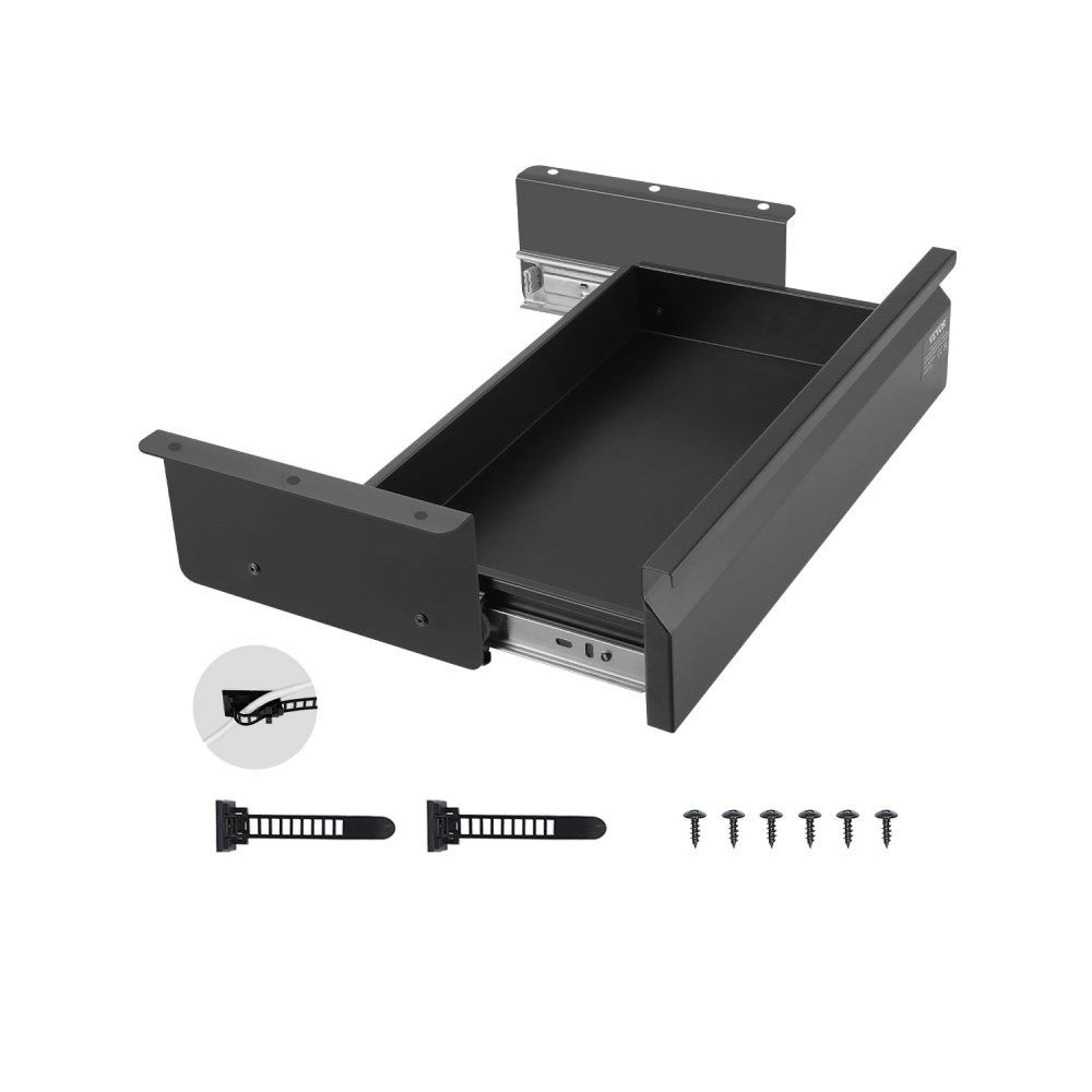 16 inch under desk drawer organizer slide out hidden storage for office desk