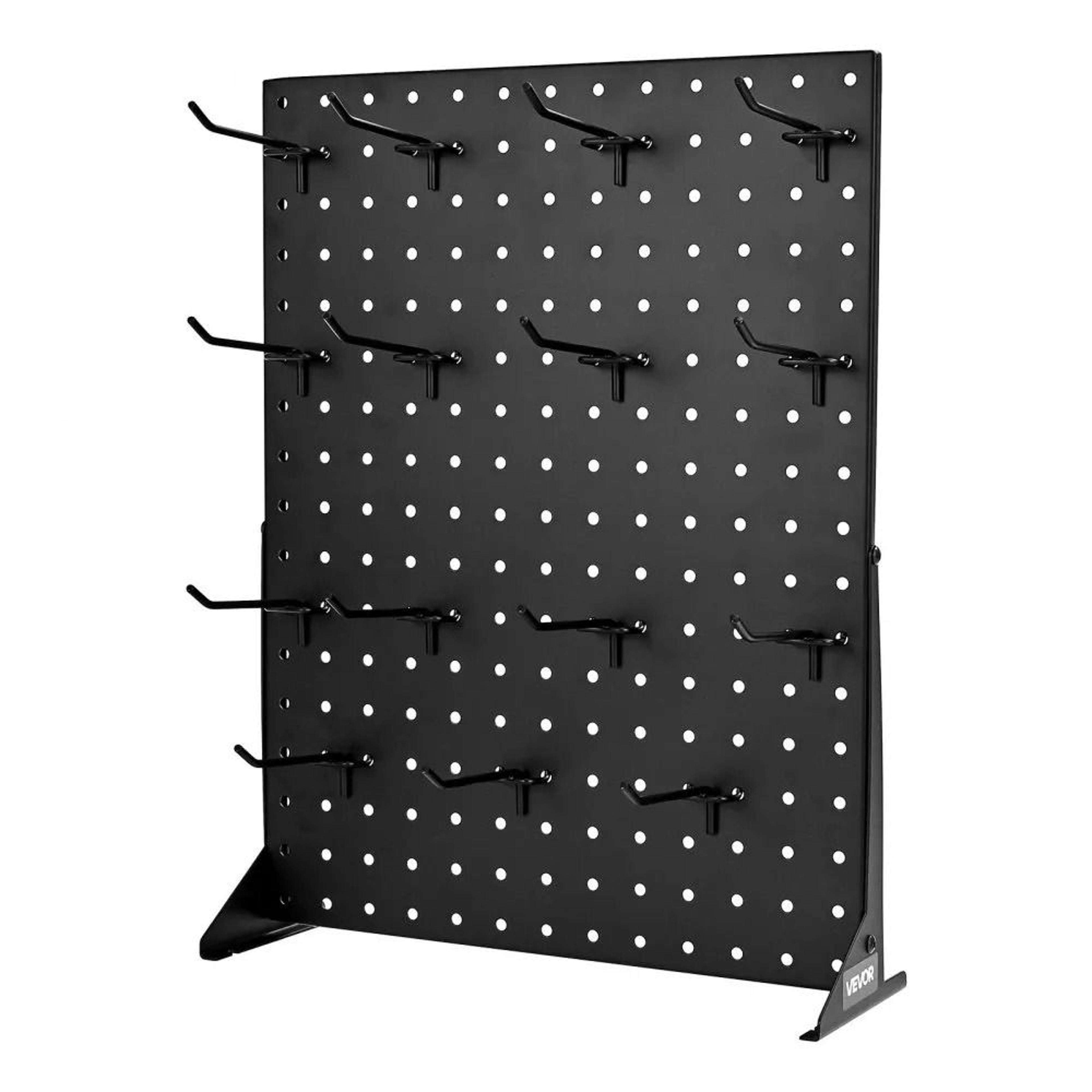 Tabletop Pegboard Display Stand With 15 Hooks For Retail And Tool Organization 7