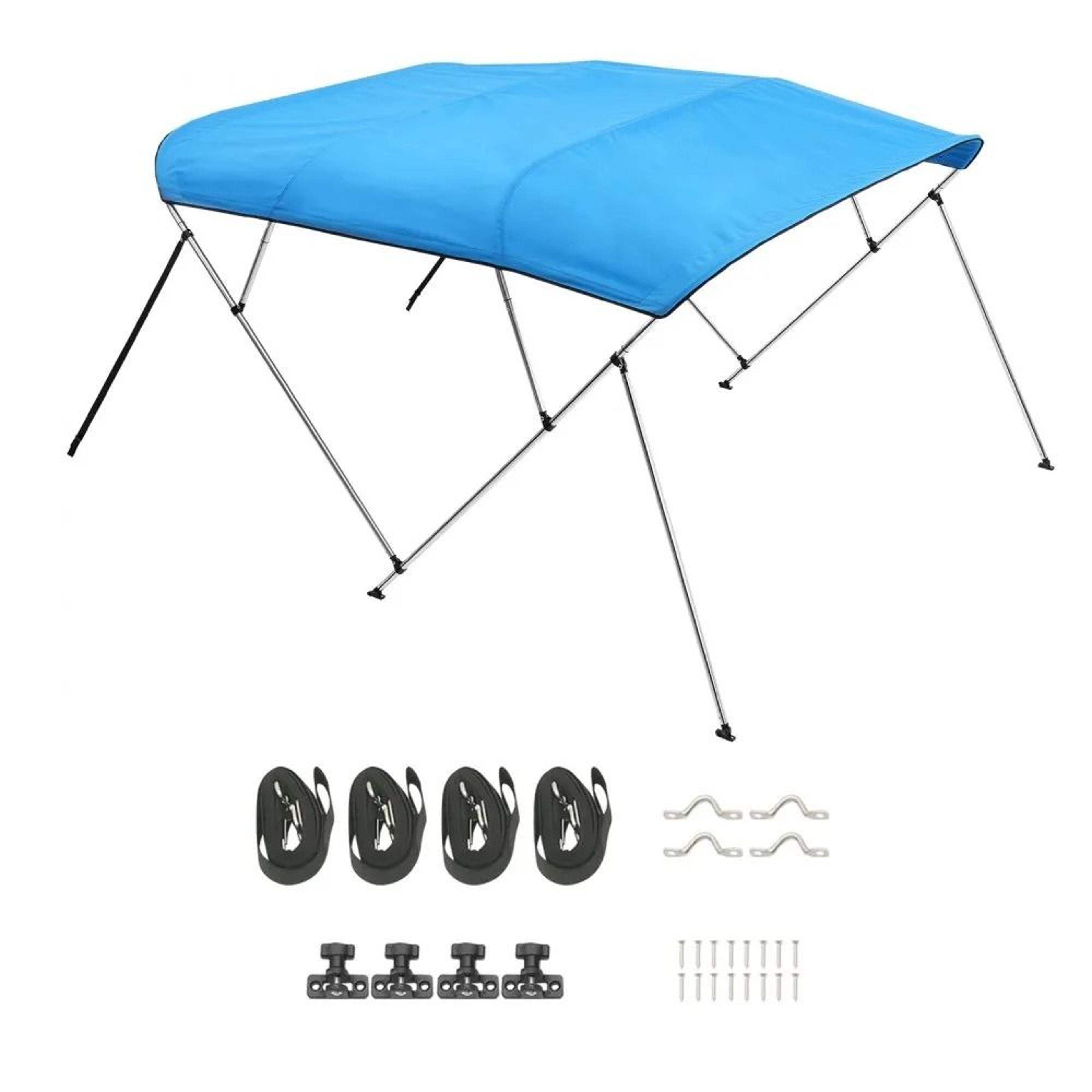 4 bow boat bimini top 96 inch 600d waterproof sun shade canopy with aluminum frame