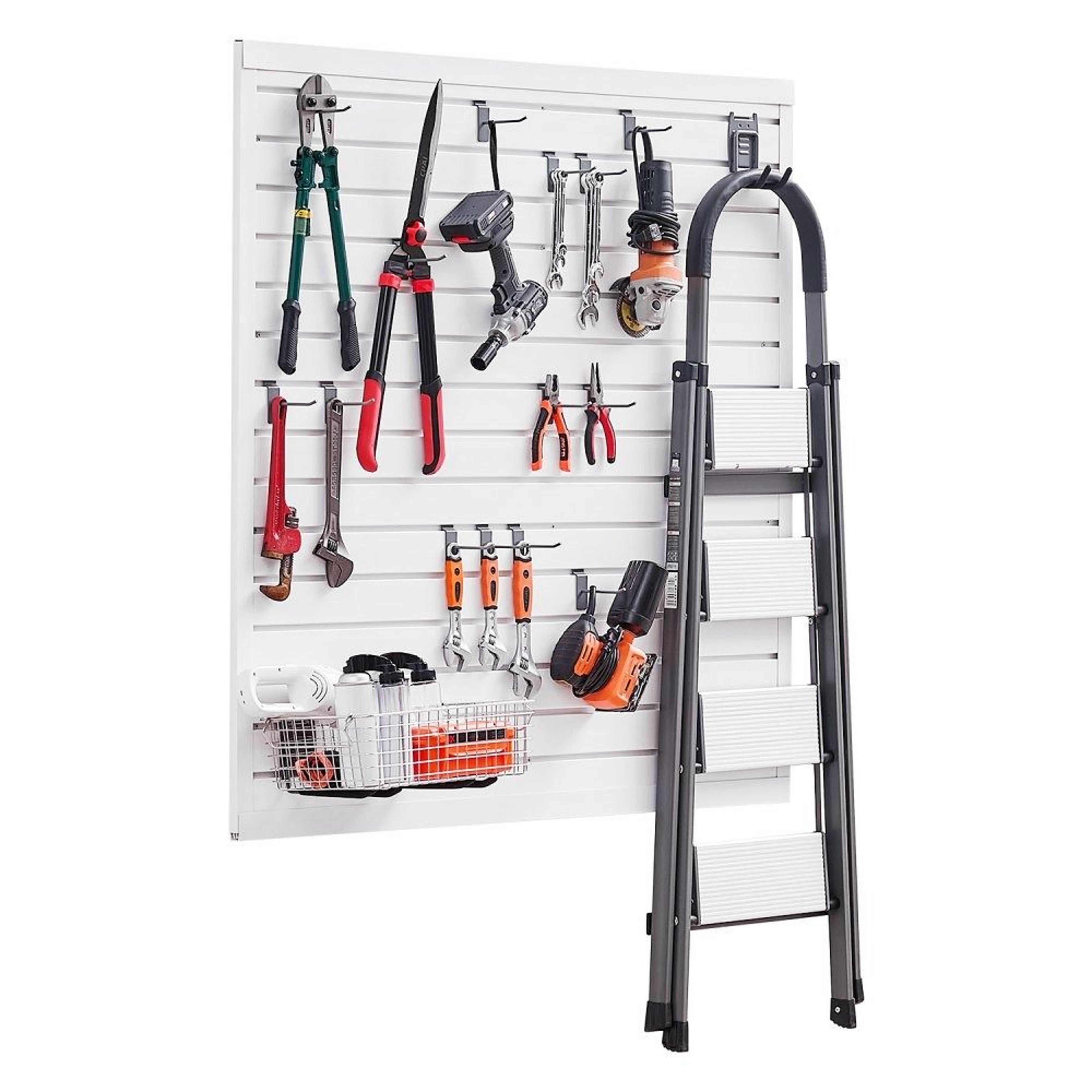 pvc garage slatwall paneling 4x4 ft white modular storage wall system