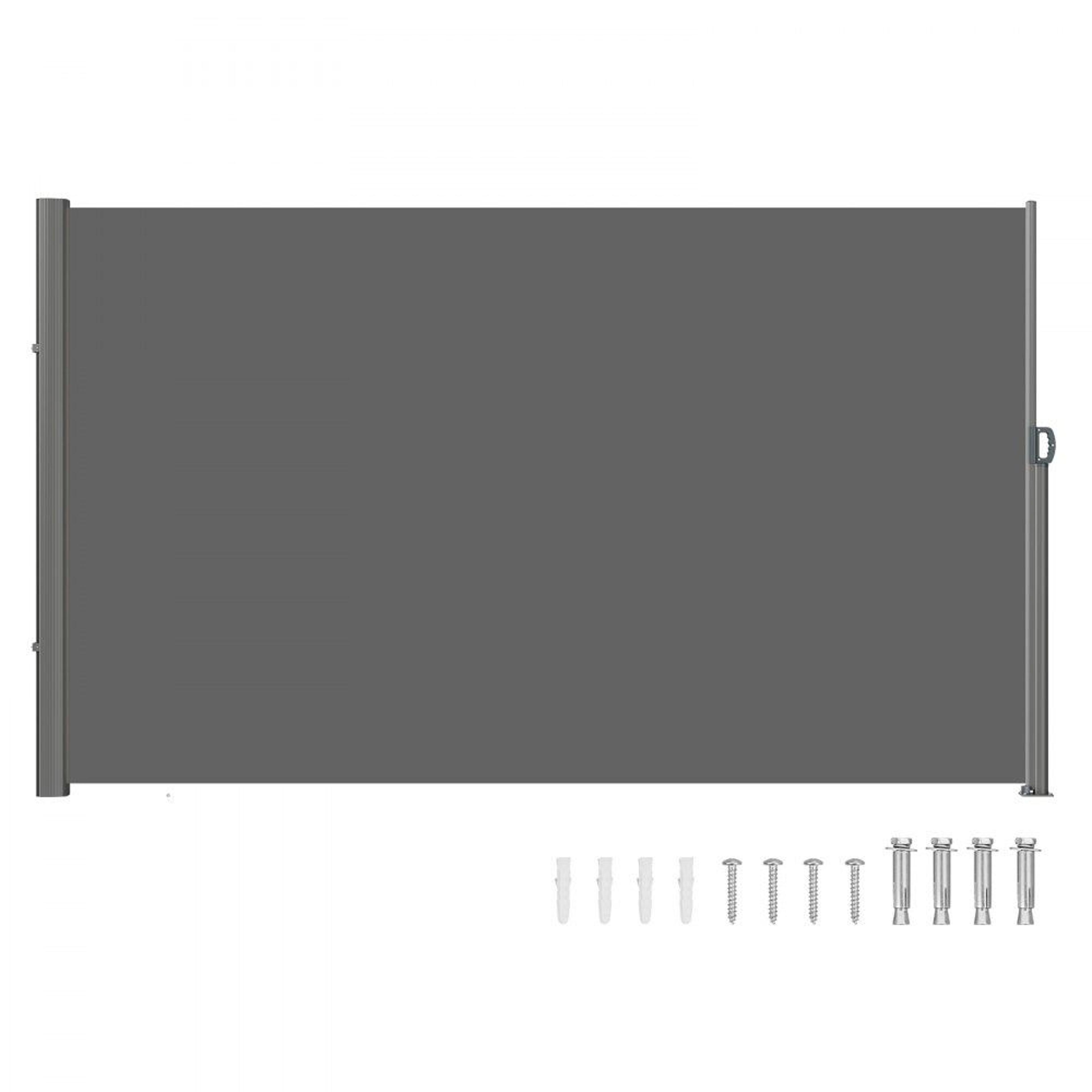 retractable side awning 63x118 inch outdoor privacy screen for patio balcony