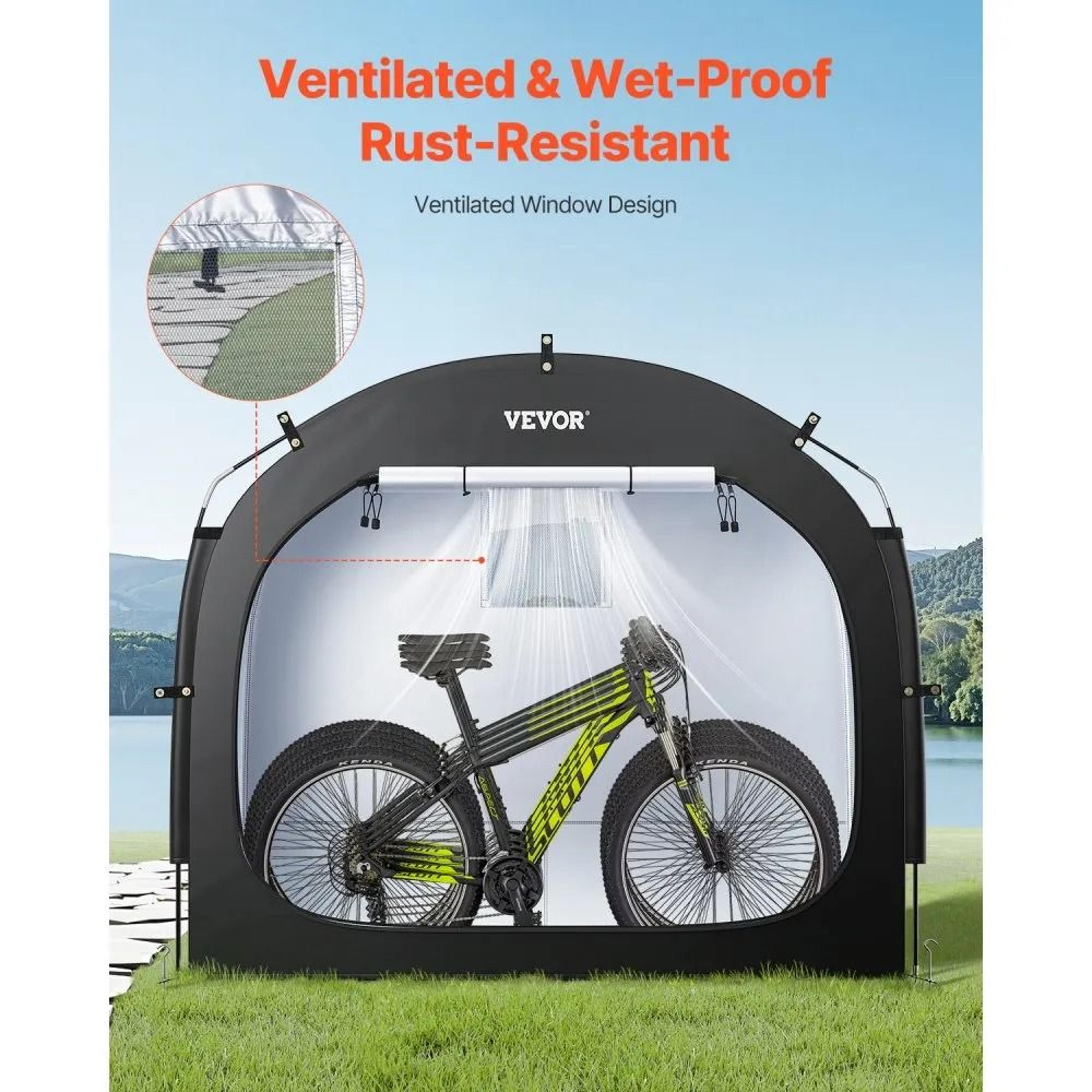 Bike Storage Tent For 4 To 5 Bikes Waterproof Outdoor Bicycle Storage Shelter 4