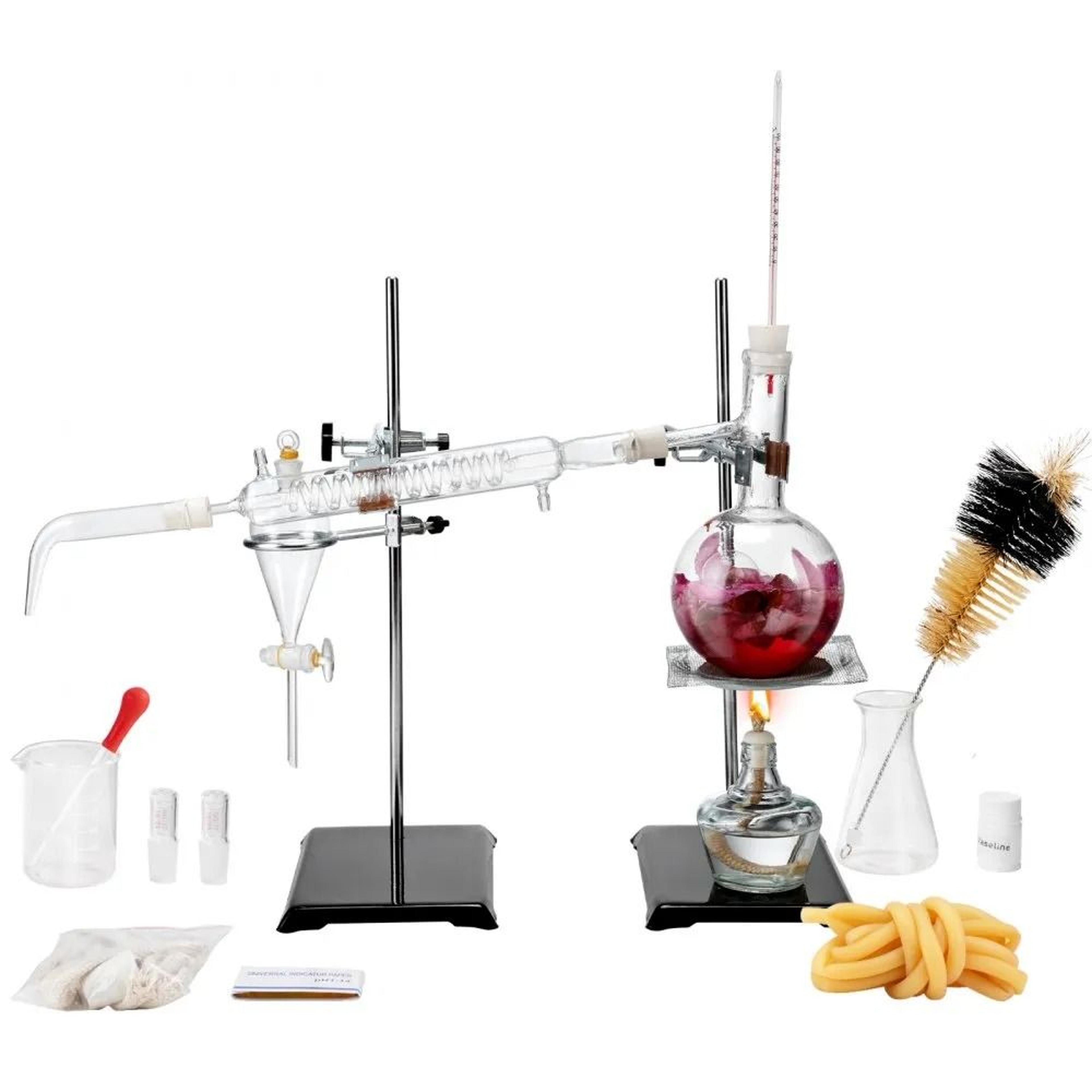 essential oil distillation kit 500ml borosilicate glass distillation apparatus set