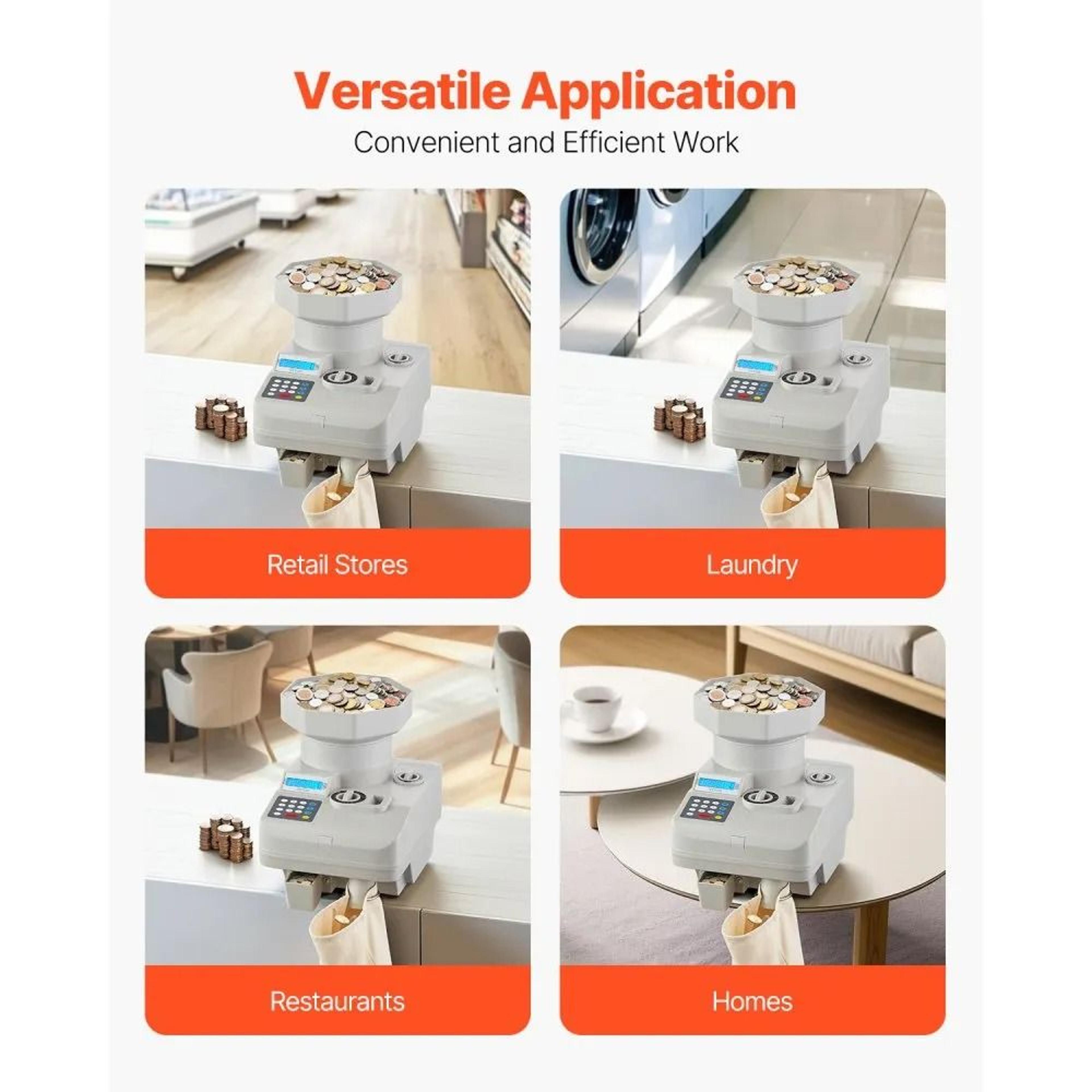 Professional Coin Counter Machine Automatic Coin Sorter With LED Display 11000 Coin Capacity 2