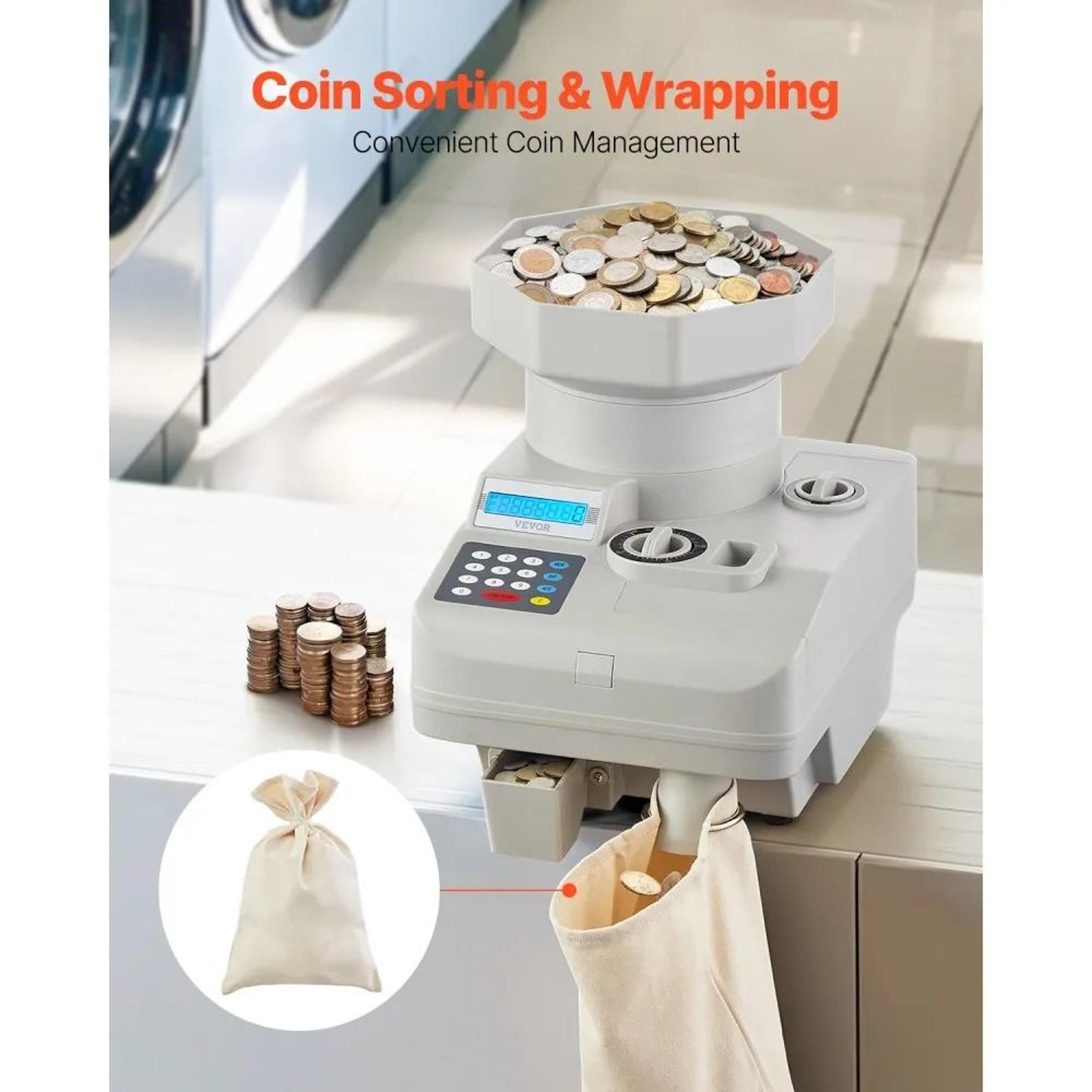 Professional Coin Counter Machine Automatic Coin Sorter With LED Display 11000 Coin Capacity 3