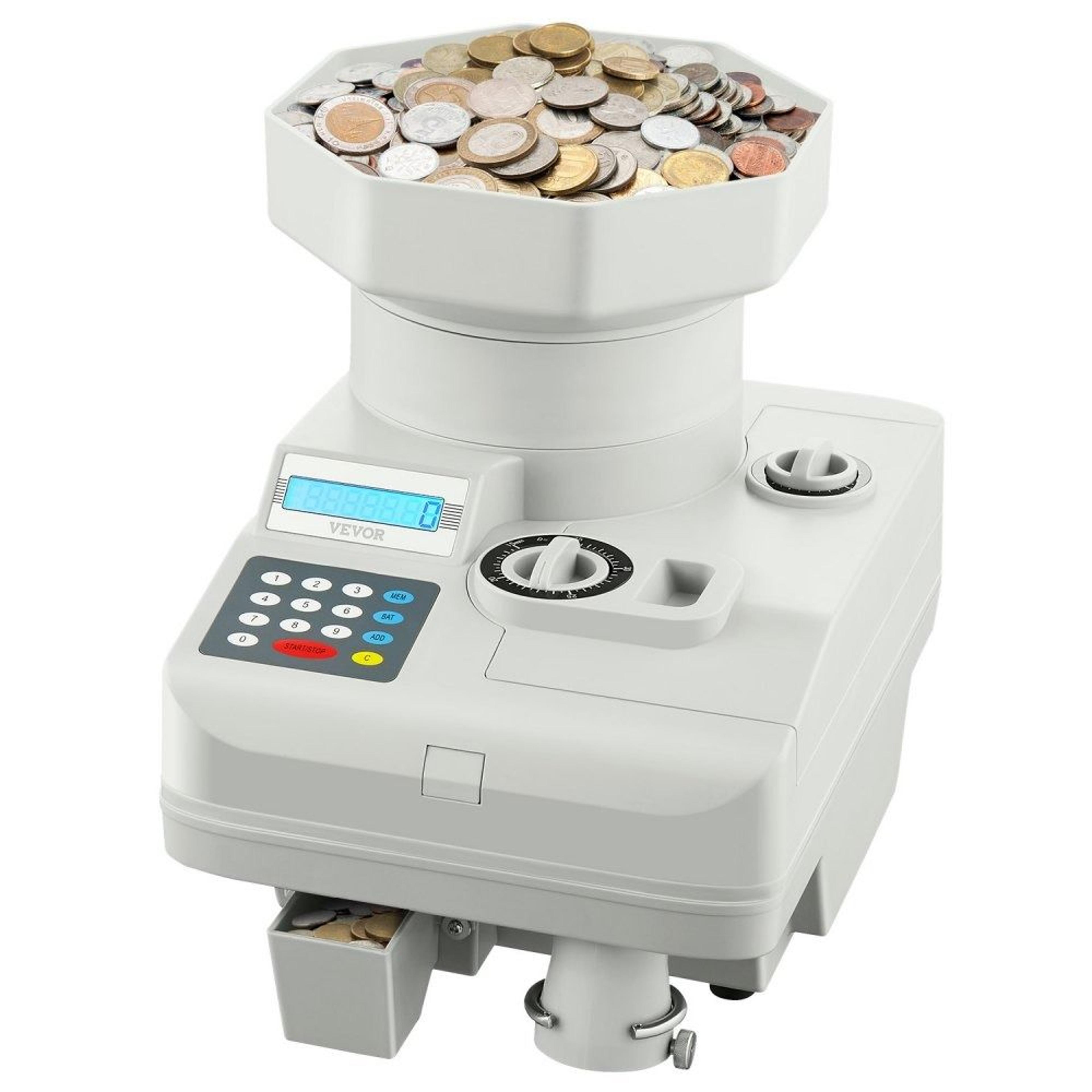 professional coin counter machine automatic coin sorter with led display 11000 coin capacity