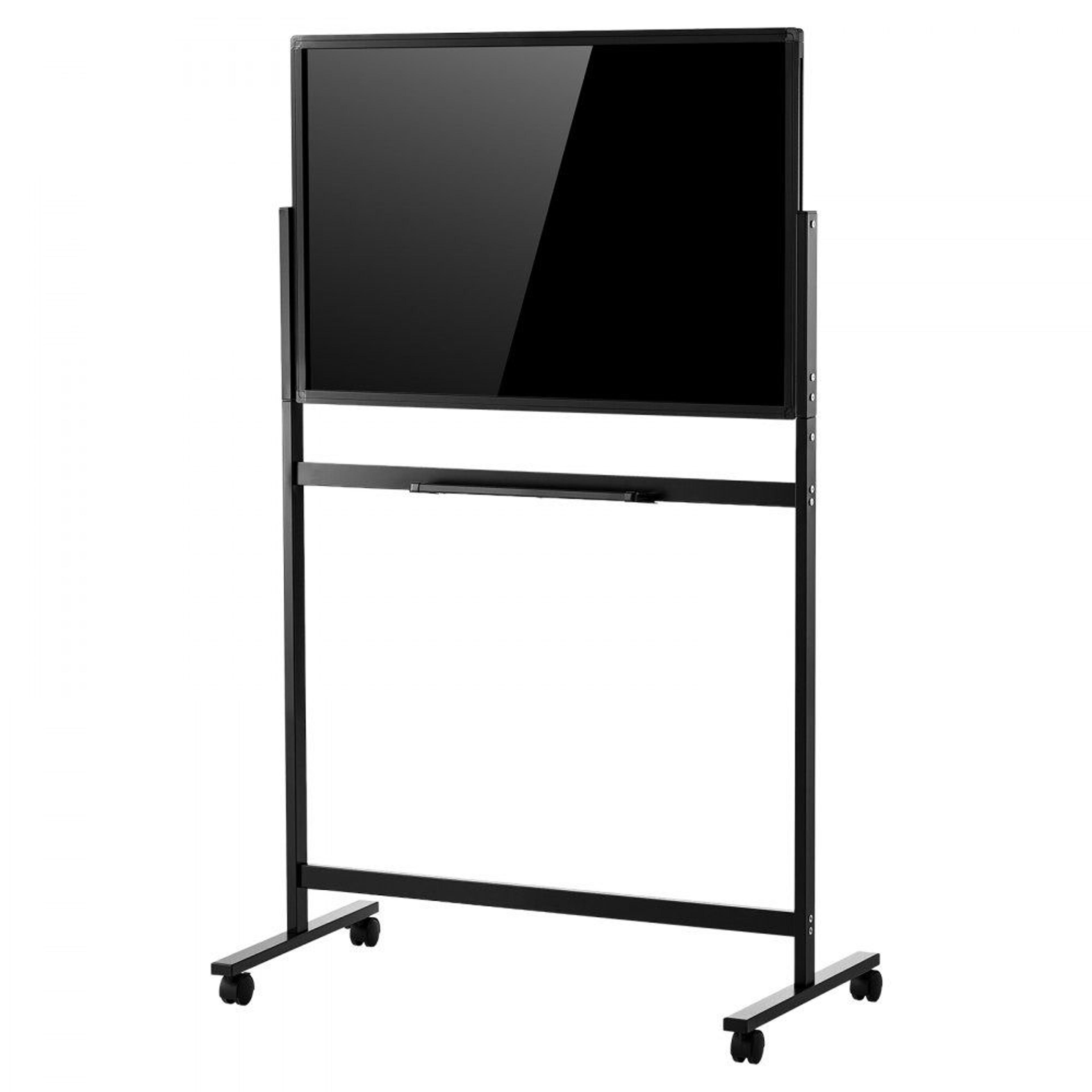 mobile magnetic glass dry erase board 35 x 23 inch frameless whiteboard with stand and wheels