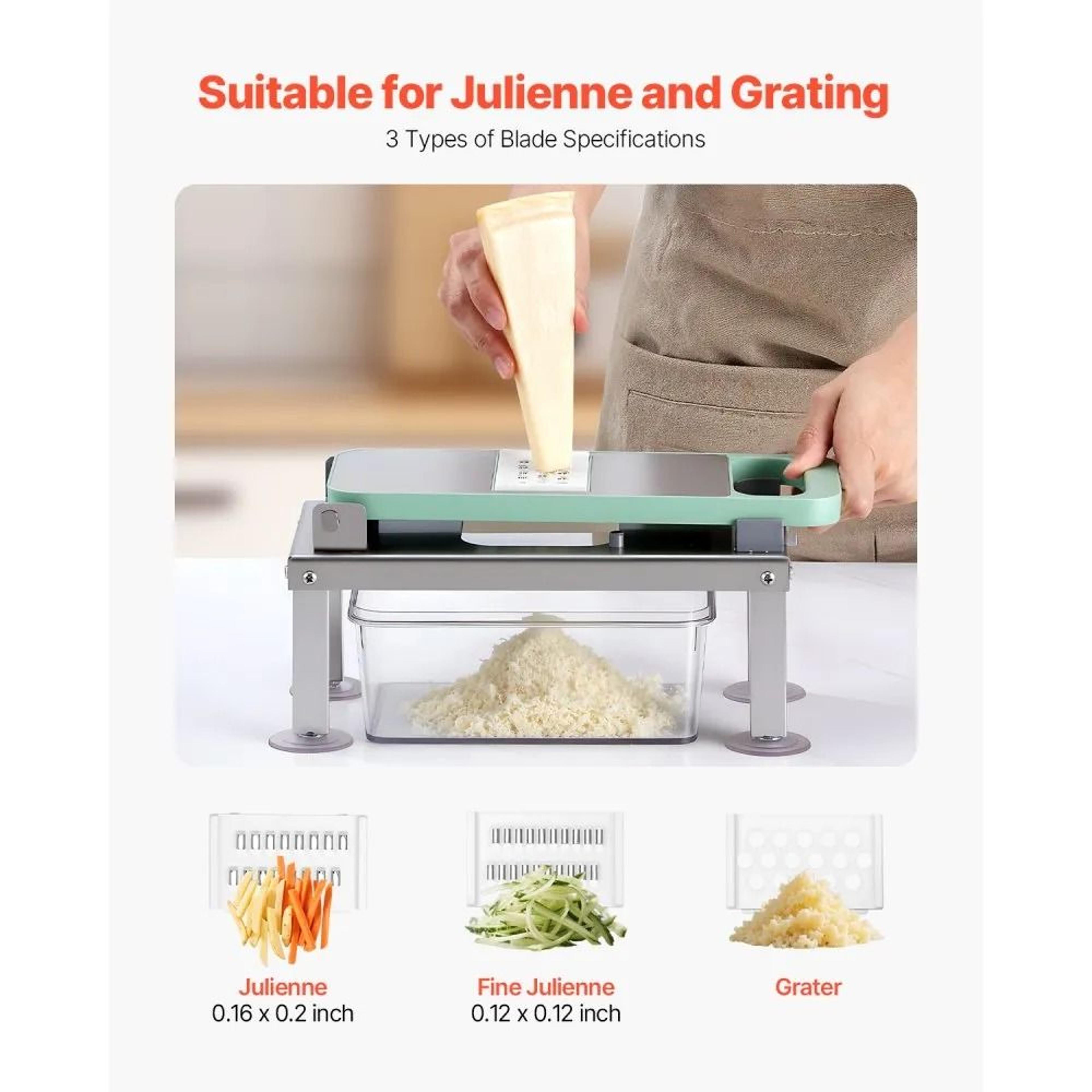 8 Blade Vegetable Chopper Mandoline Slicer With Food Container 2