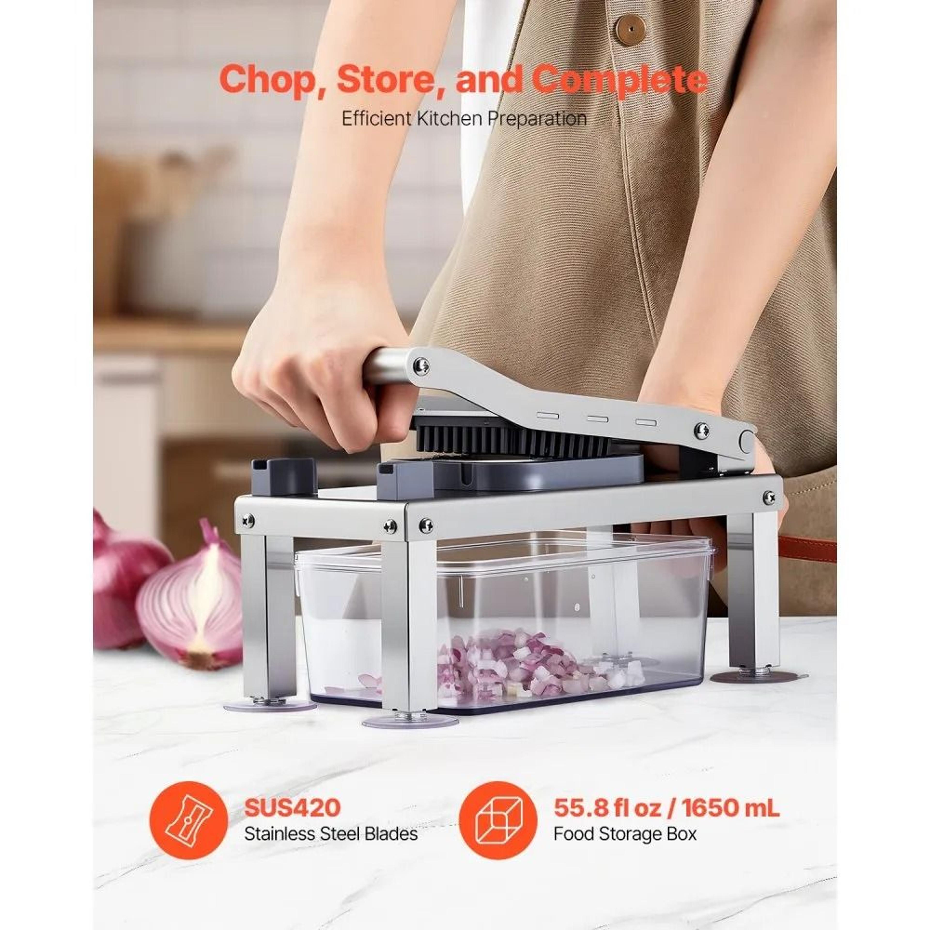8 Blade Vegetable Chopper Mandoline Slicer With Food Container 1