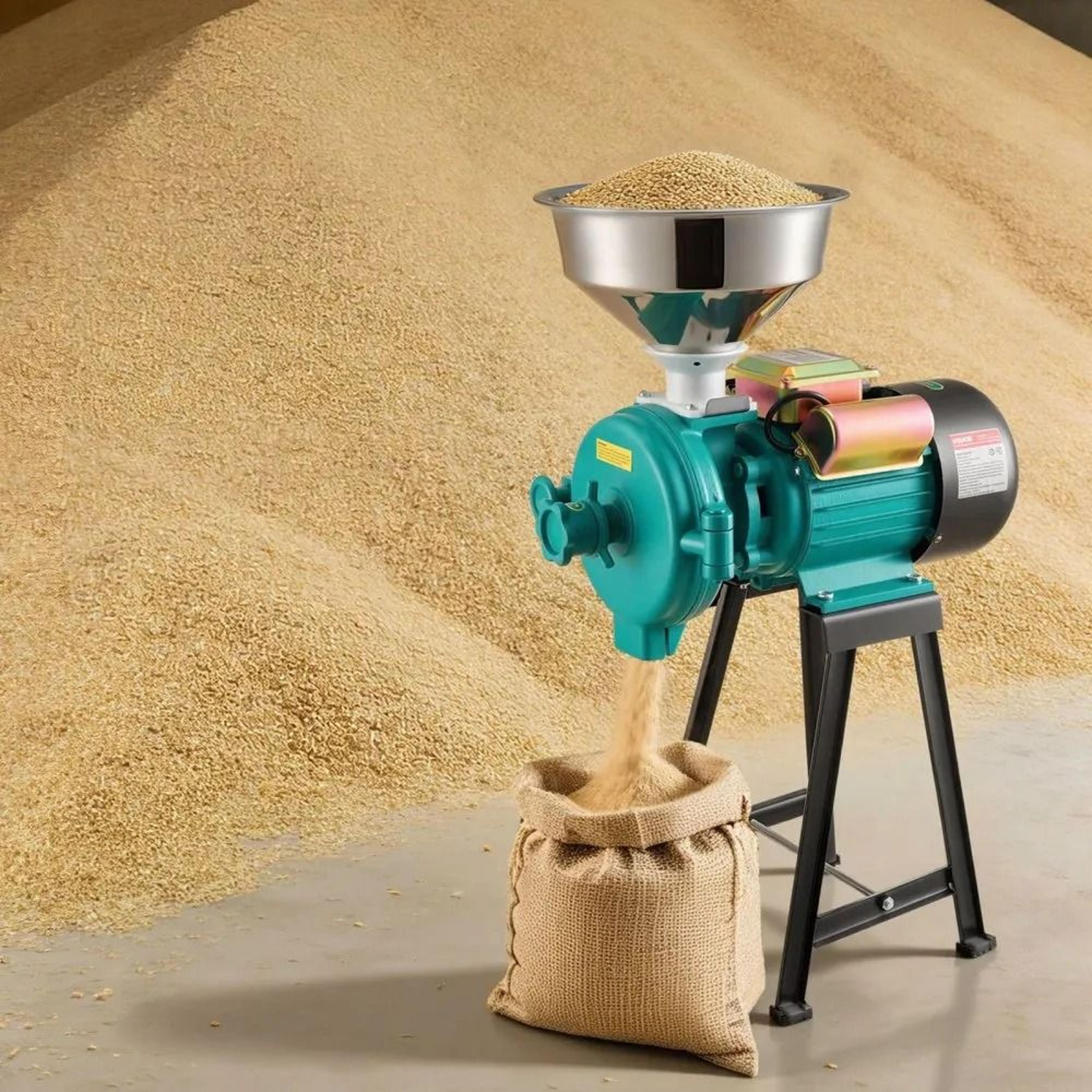 Commercial Electric Grain Mill Grinder 1500W For Fine Flour And Spices 6