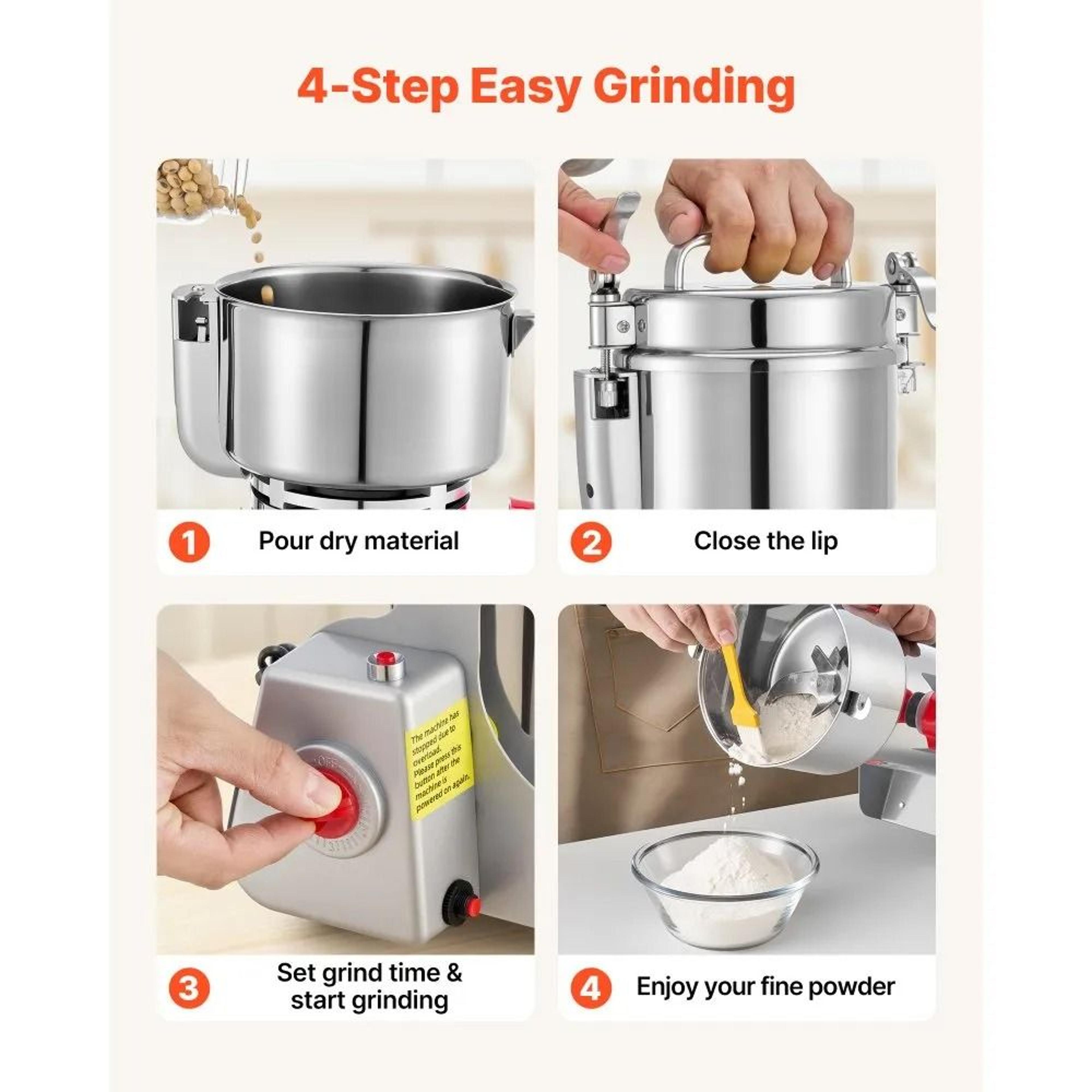 750g Electric Grain Mill Grinder High Speed Spice And Coffee Powder Machine 2