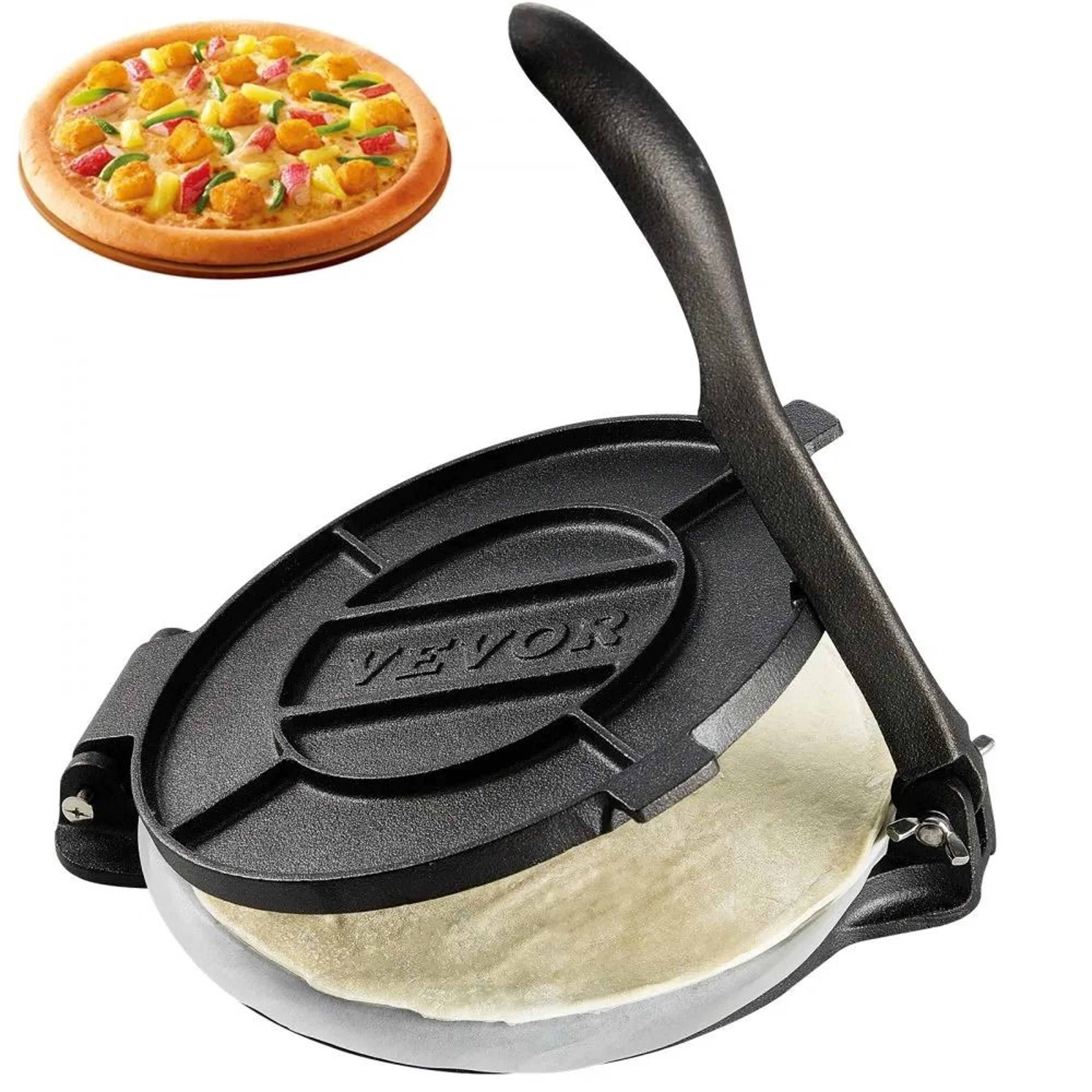 8 inch cast iron tortilla press and roti maker heavy duty dough press