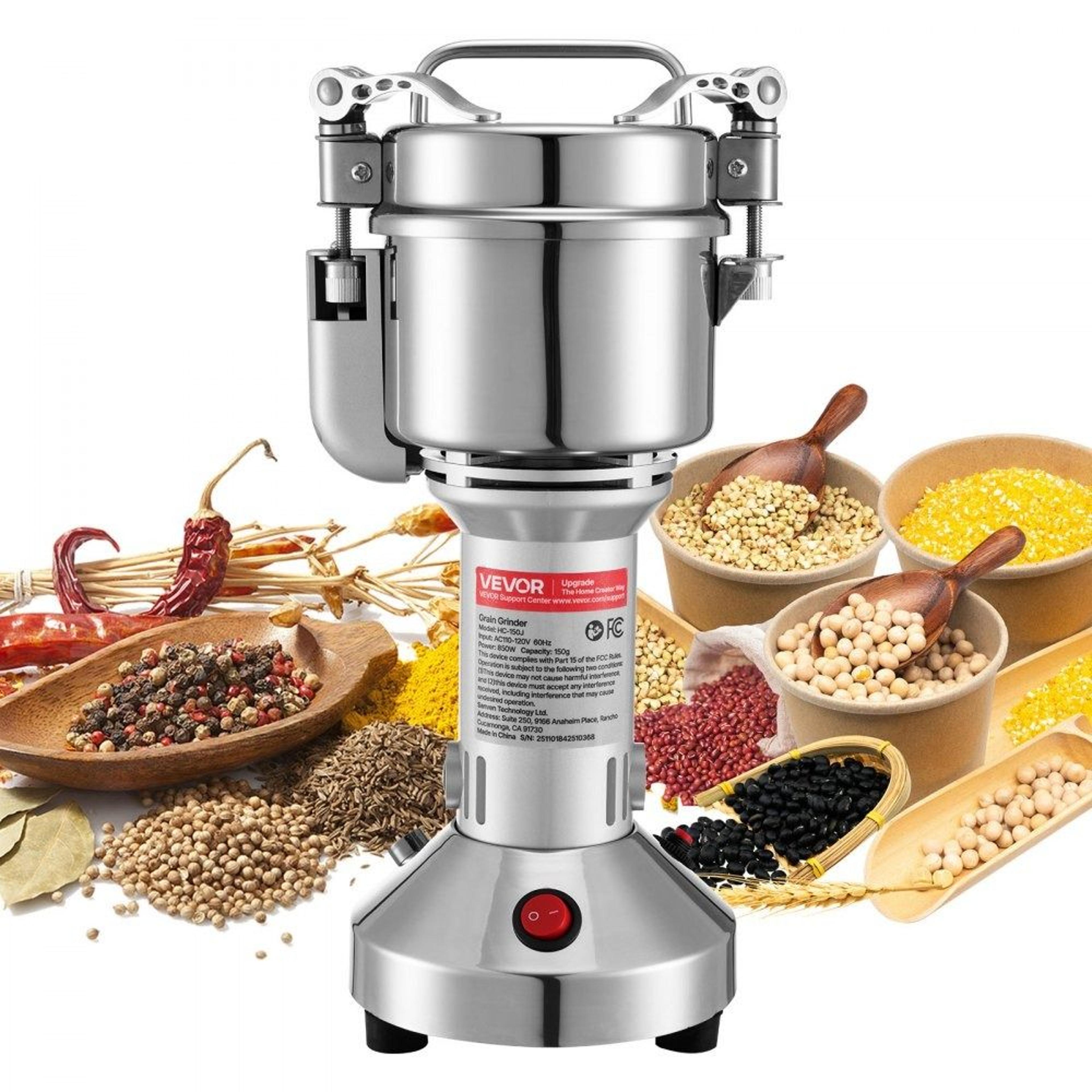 electric grain mill grinder 850w high speed spice and coffee powder machine