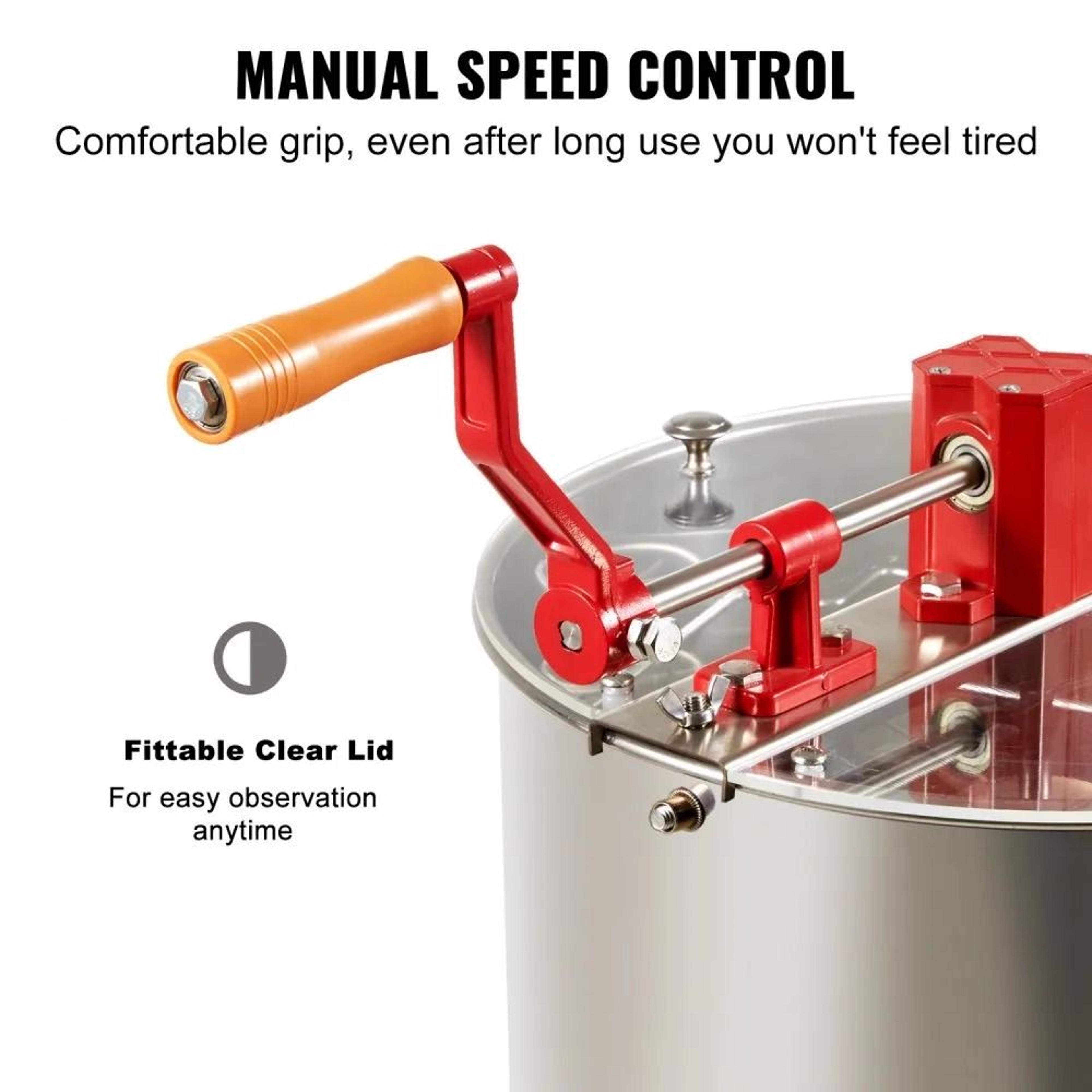 Manual Honey Extractor 3 Frame Stainless Steel Honey Spinner For Beekeeping 3