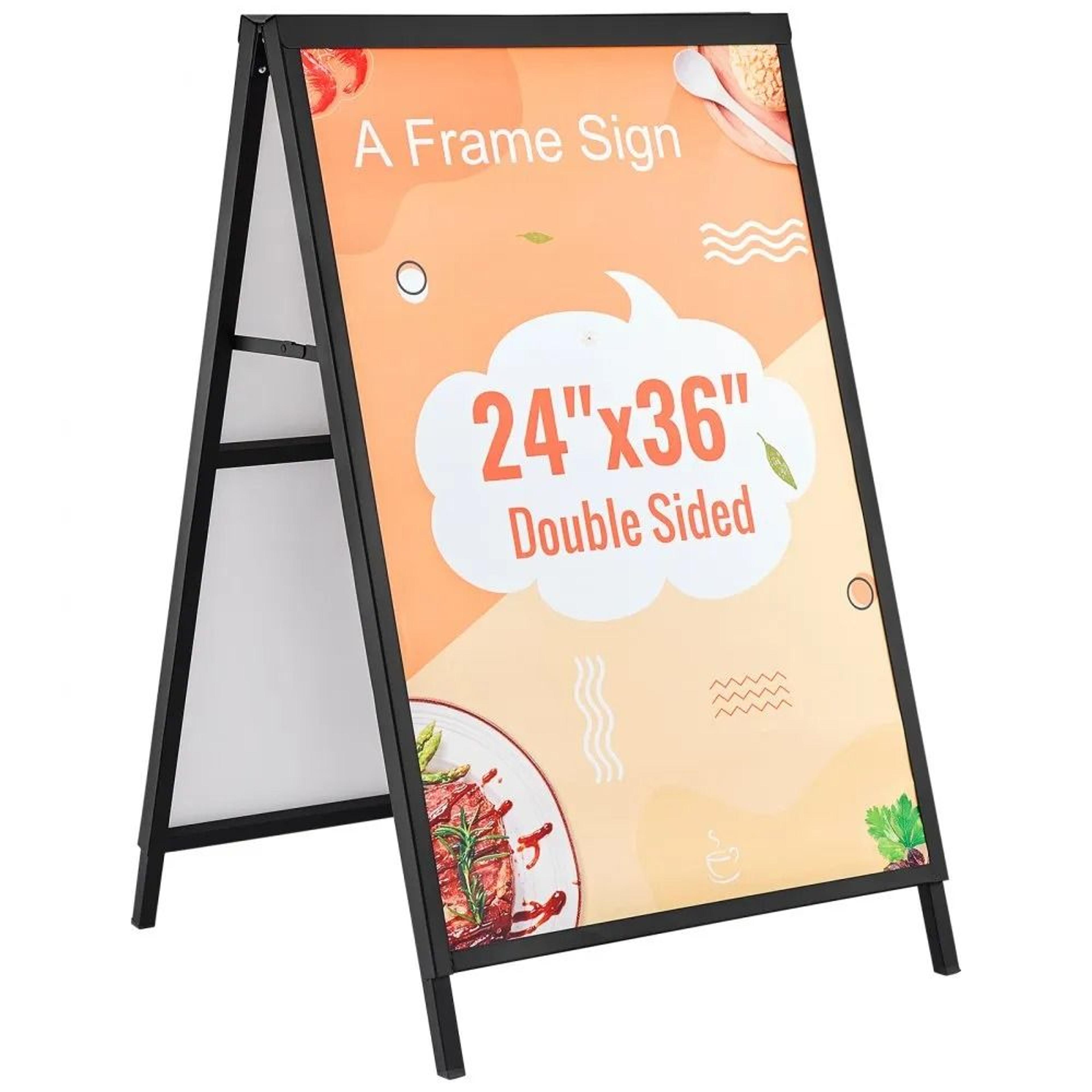 a frame sidewalk sign 24x36 inch double sided outdoor advertising display board