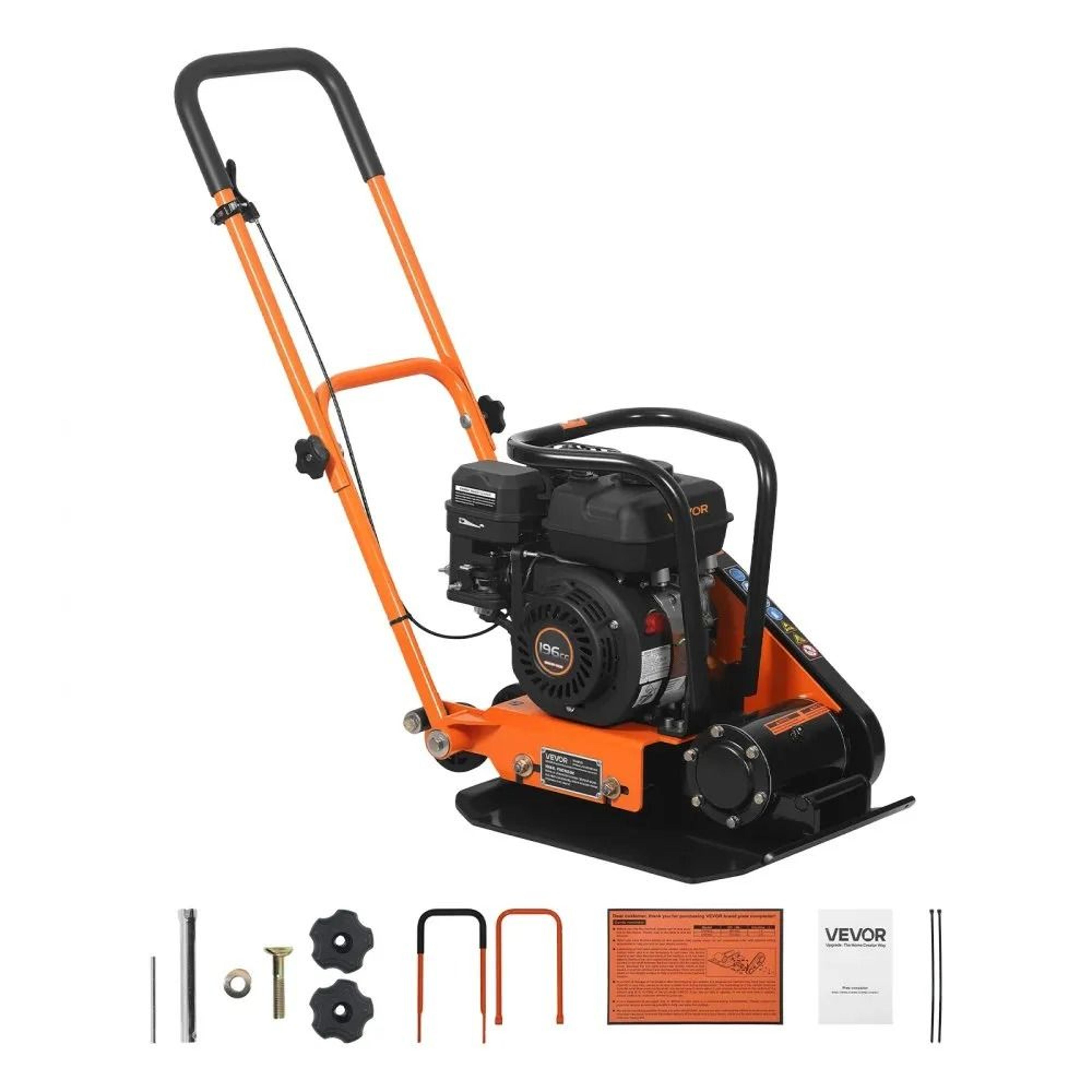 plate compactor 6.5hp gas powered vibrating ground rammer for soil asphalt pavers