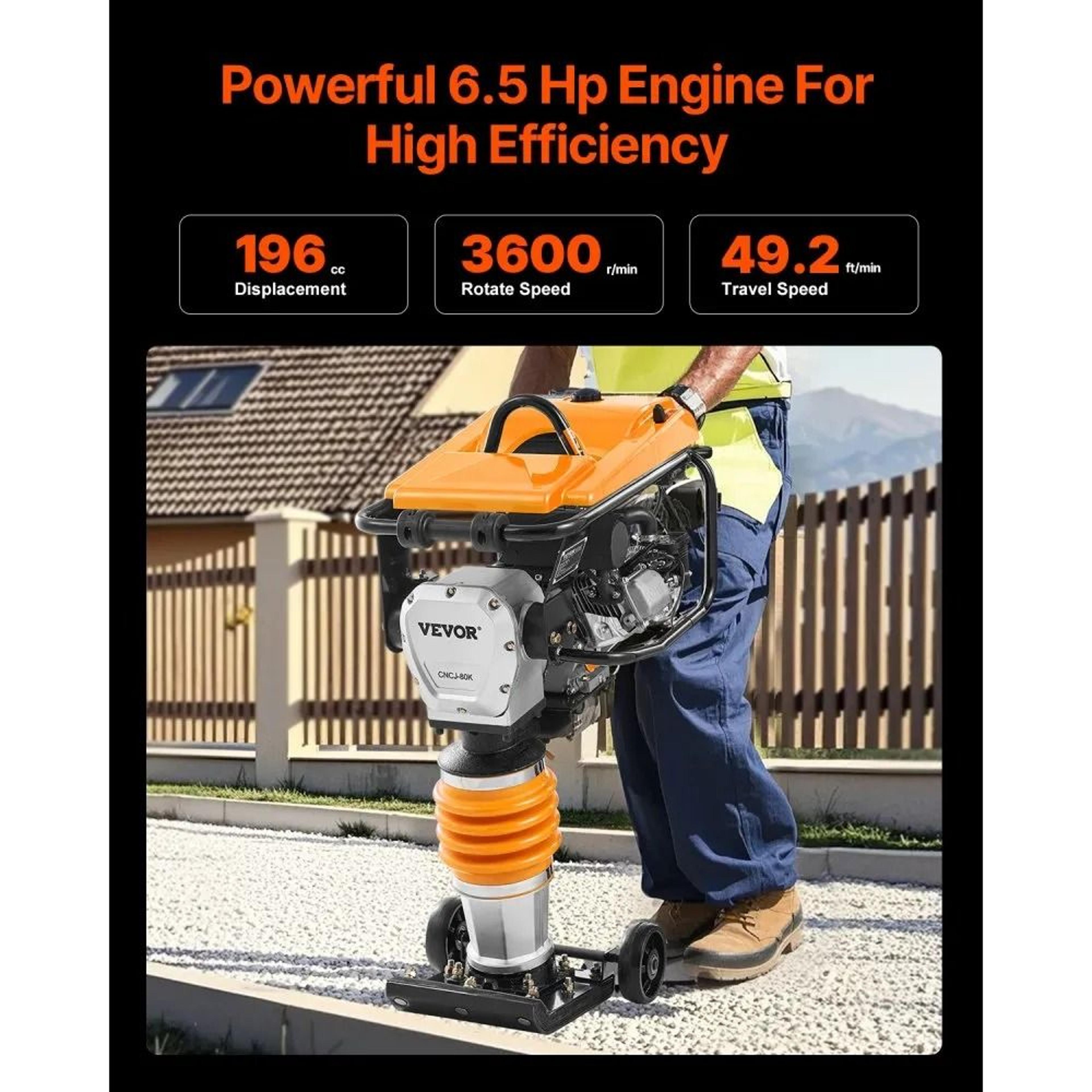 Jumping Jack Compactor 65 HP Vibratory Rammer For Soil And Foundation Work 3