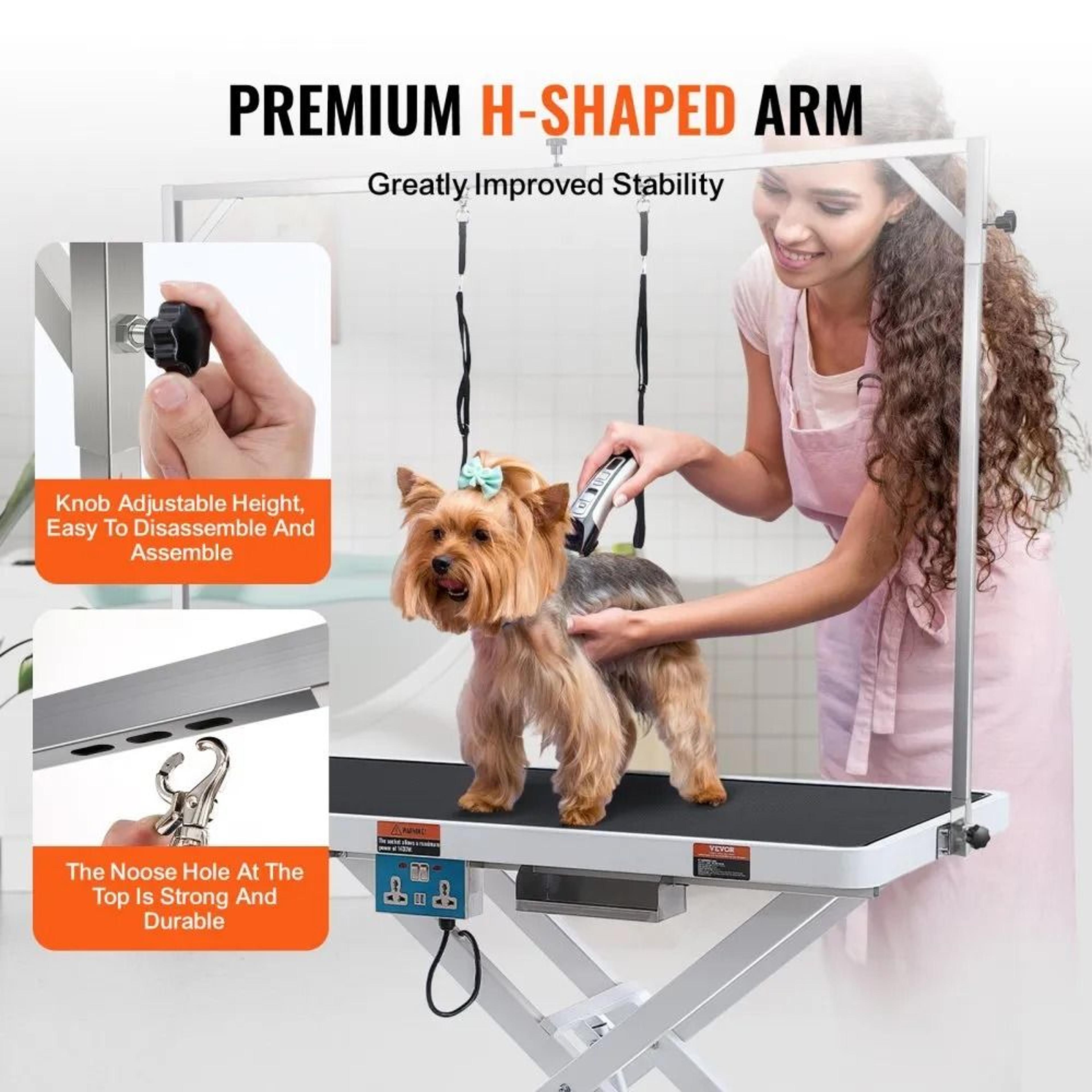 50 Inch Electric Dog Grooming Table Heavy Duty Adjustable Pet Grooming Station 4