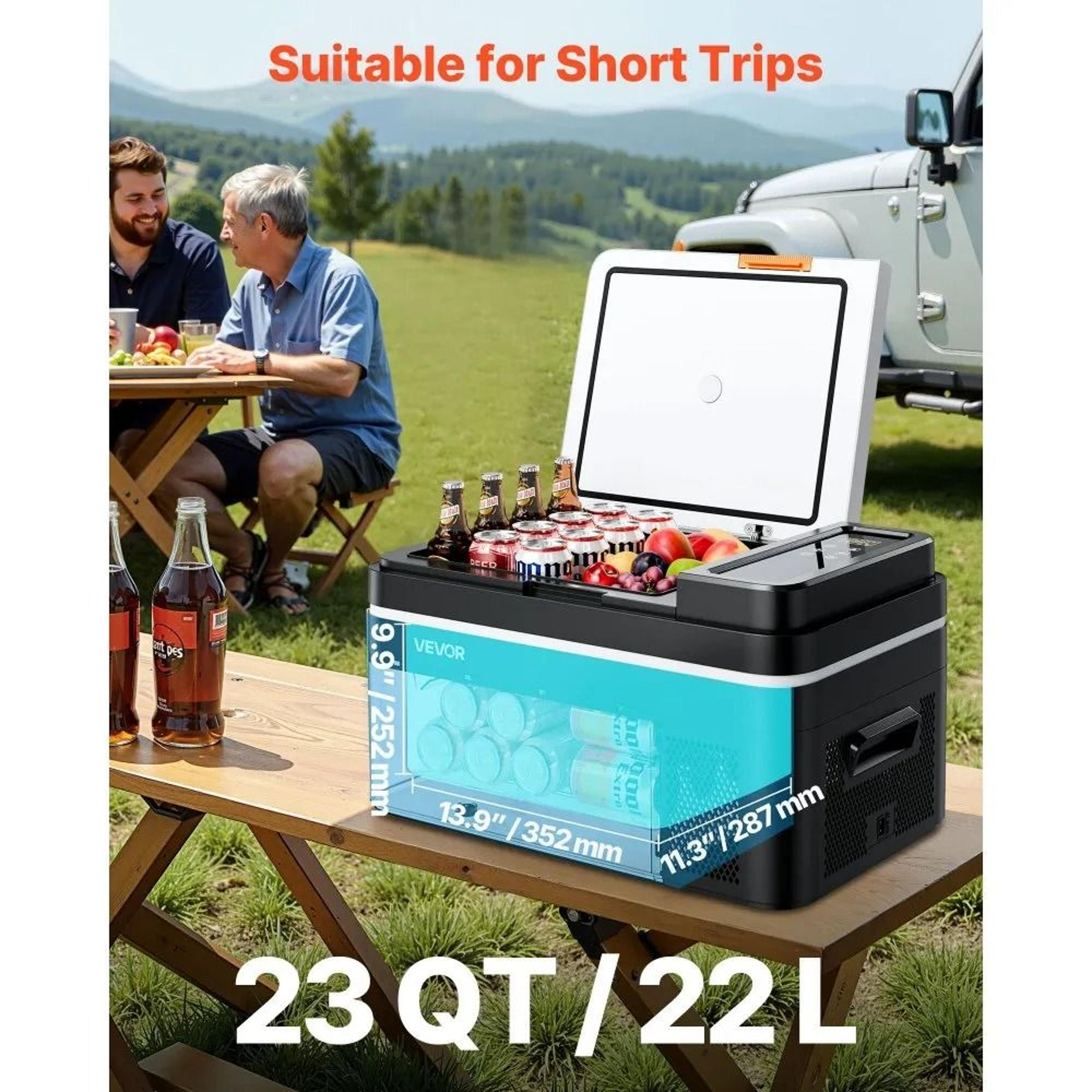 23 QT Portable Car Refrigerator With APP Control Compressor Freezer 1