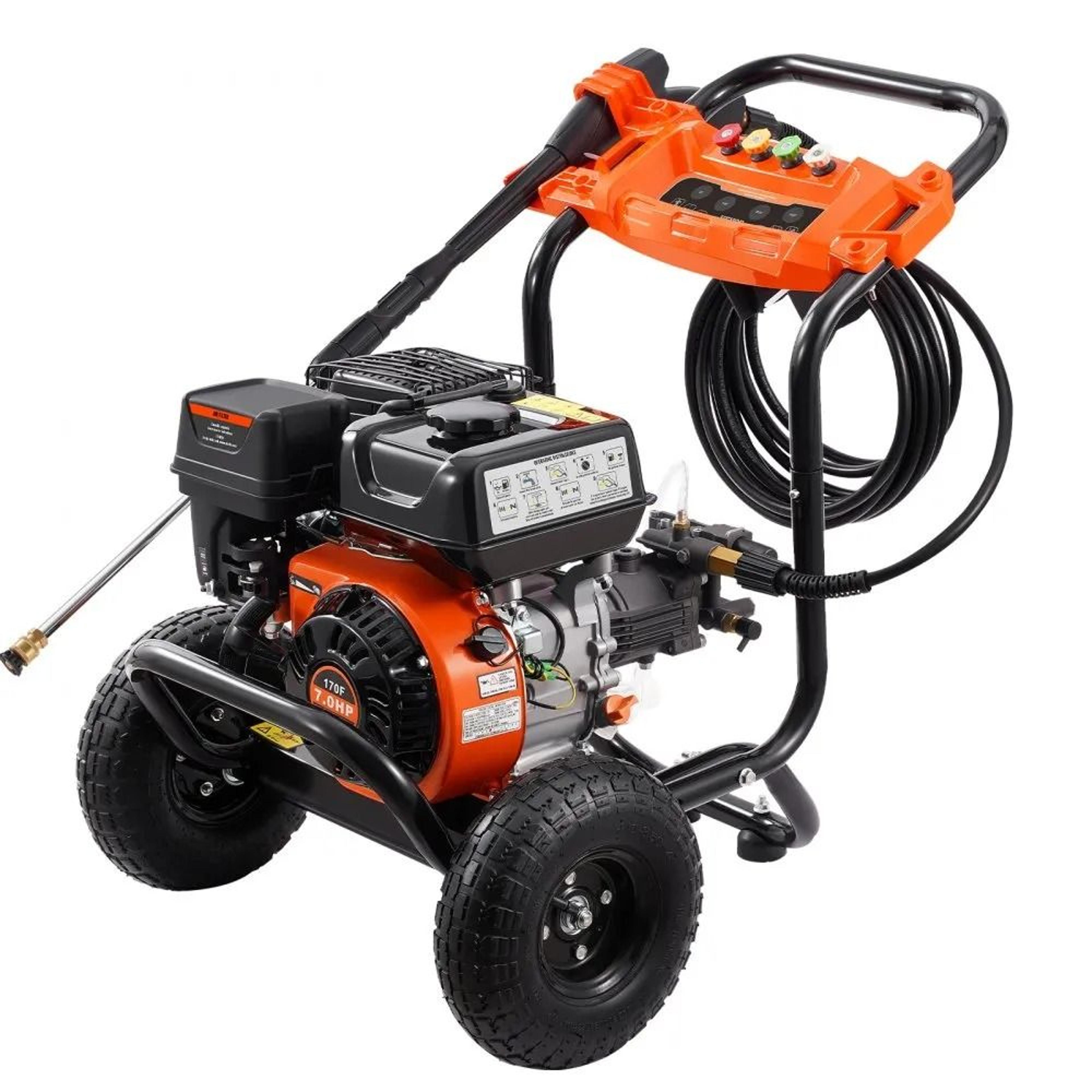 gas pressure washer 3500 psi 2.6 gpm heavy duty cleaner with 5 nozzles