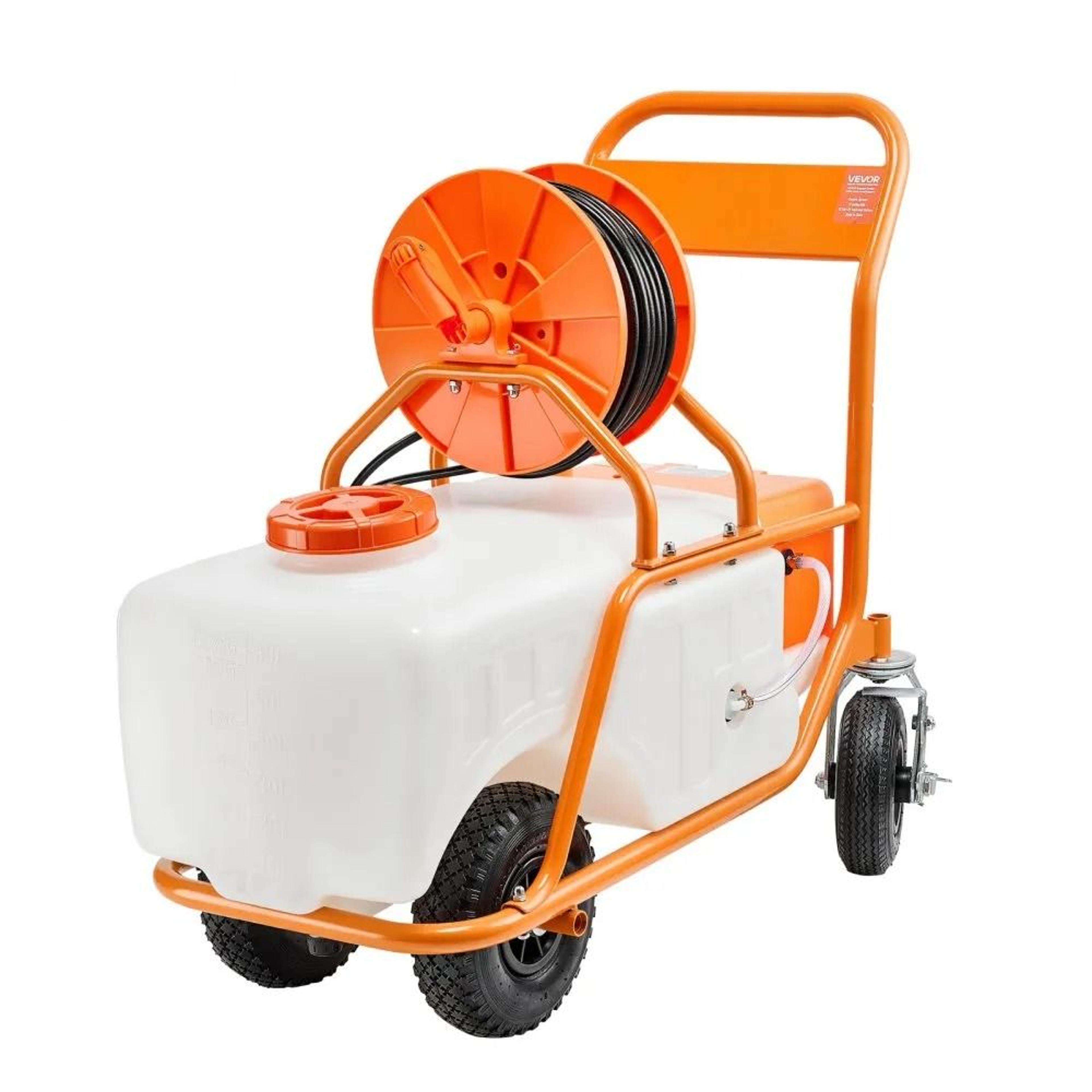 battery powered lawn sprayer cart 15 gallon with adjustable pressure