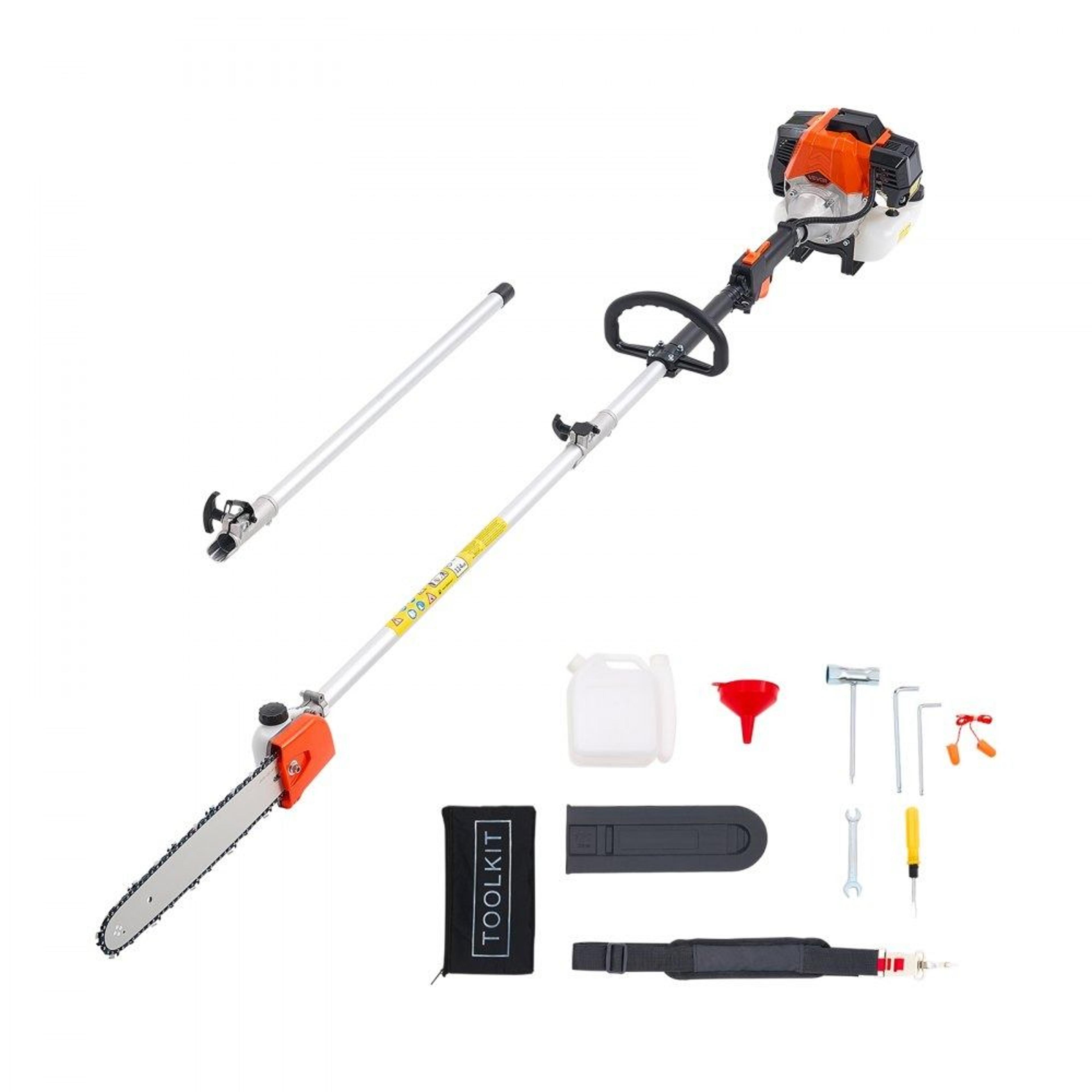 52cc gas pole saw 14 inch extendable tree trimmer for pruning