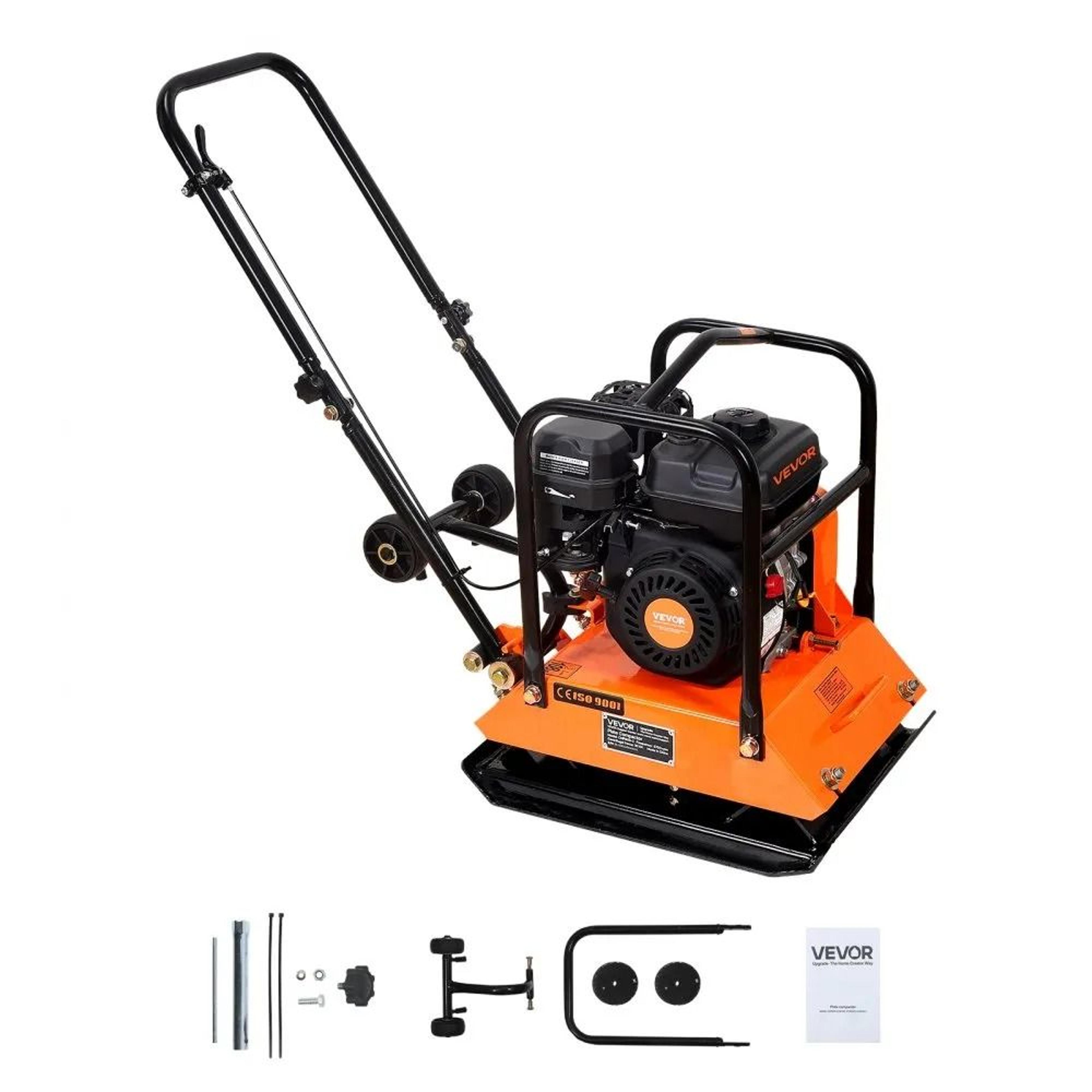 plate compactor 6.5 hp gas powered vibrating ground rammer for soil asphalt and pavers